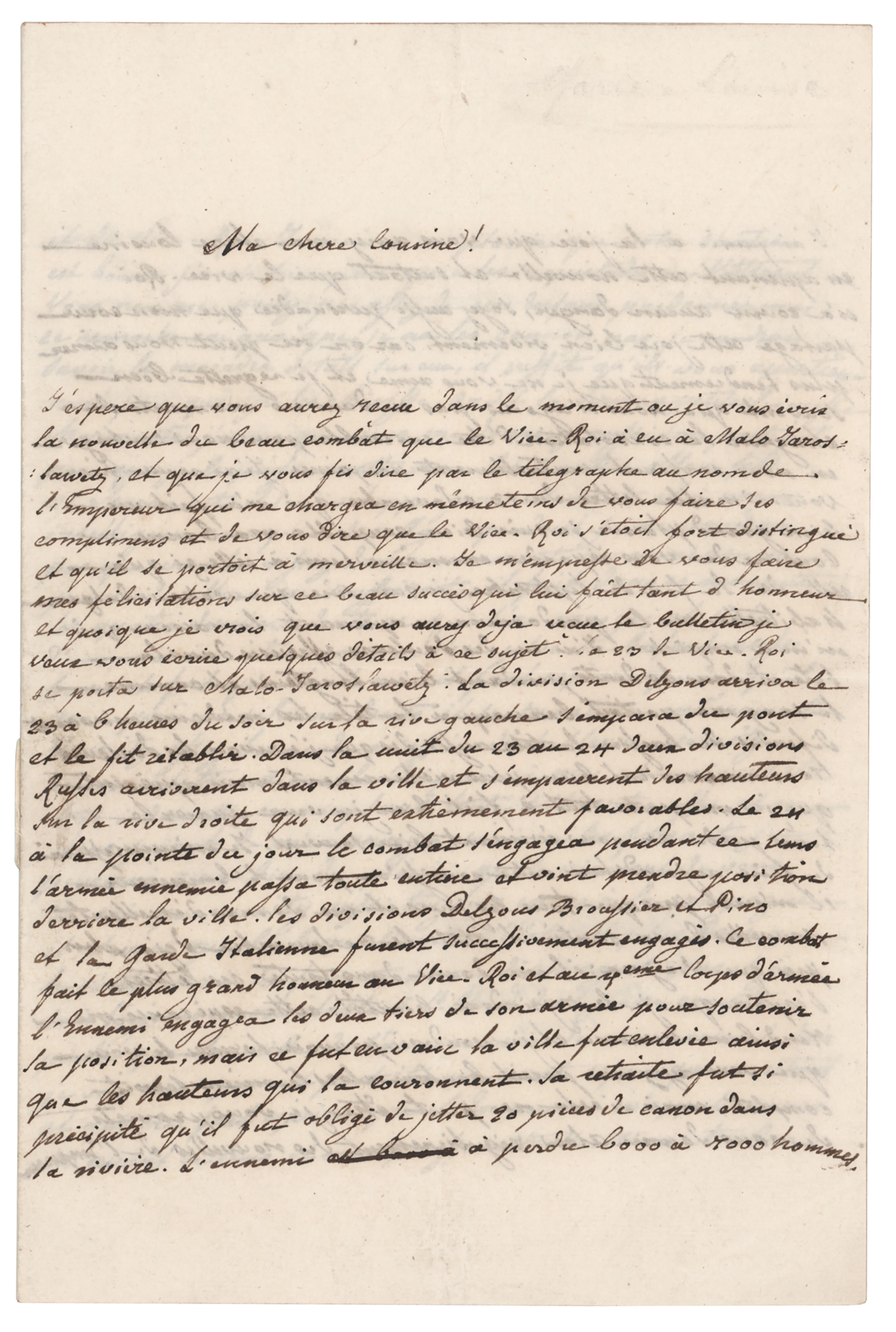 Marie Louise of Parma Autograph Letter Signed on Napoleon and the
