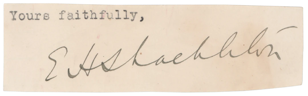 Ernest Shackleton Signature
