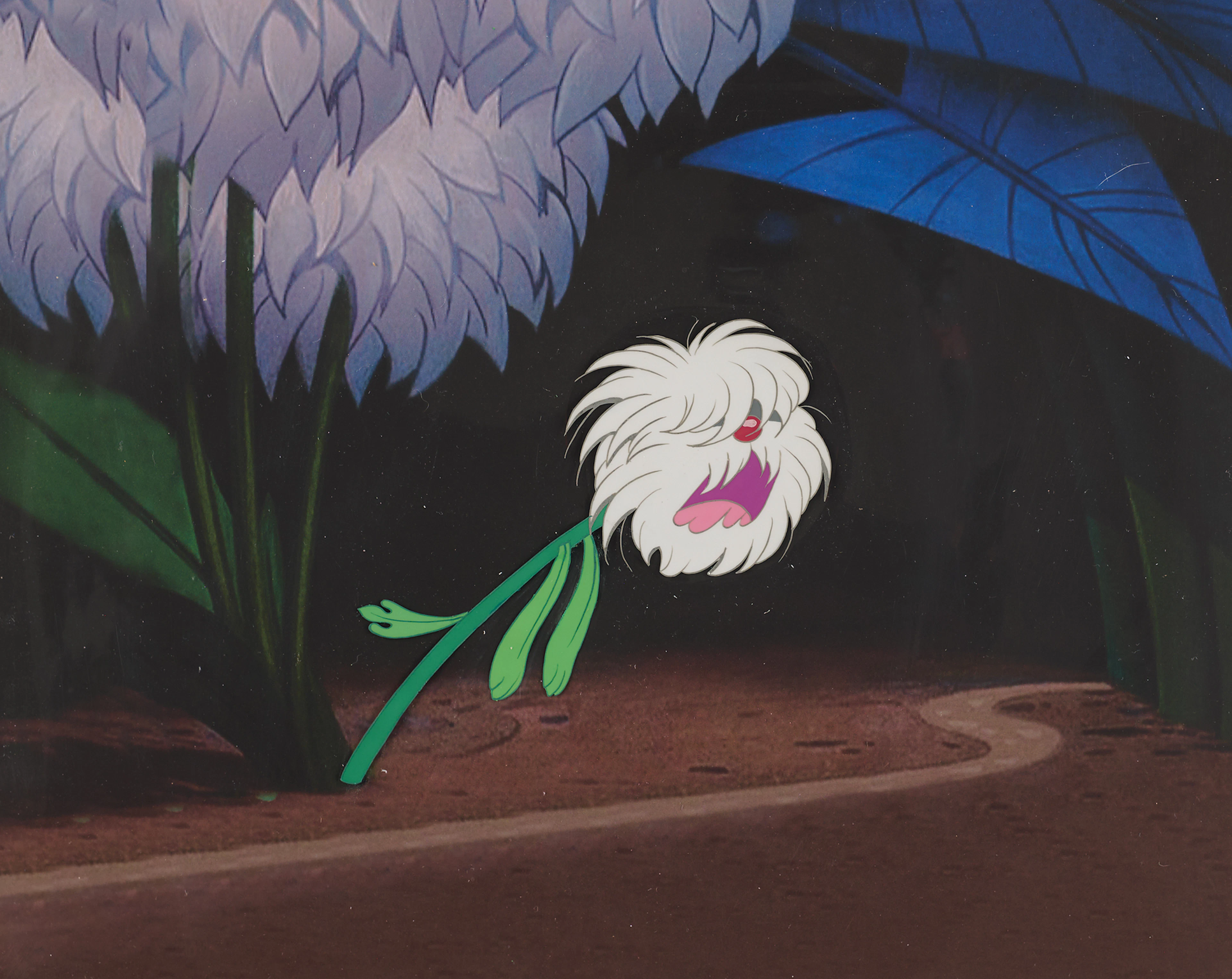 Dog Flower production cel from Alice in Wonderland