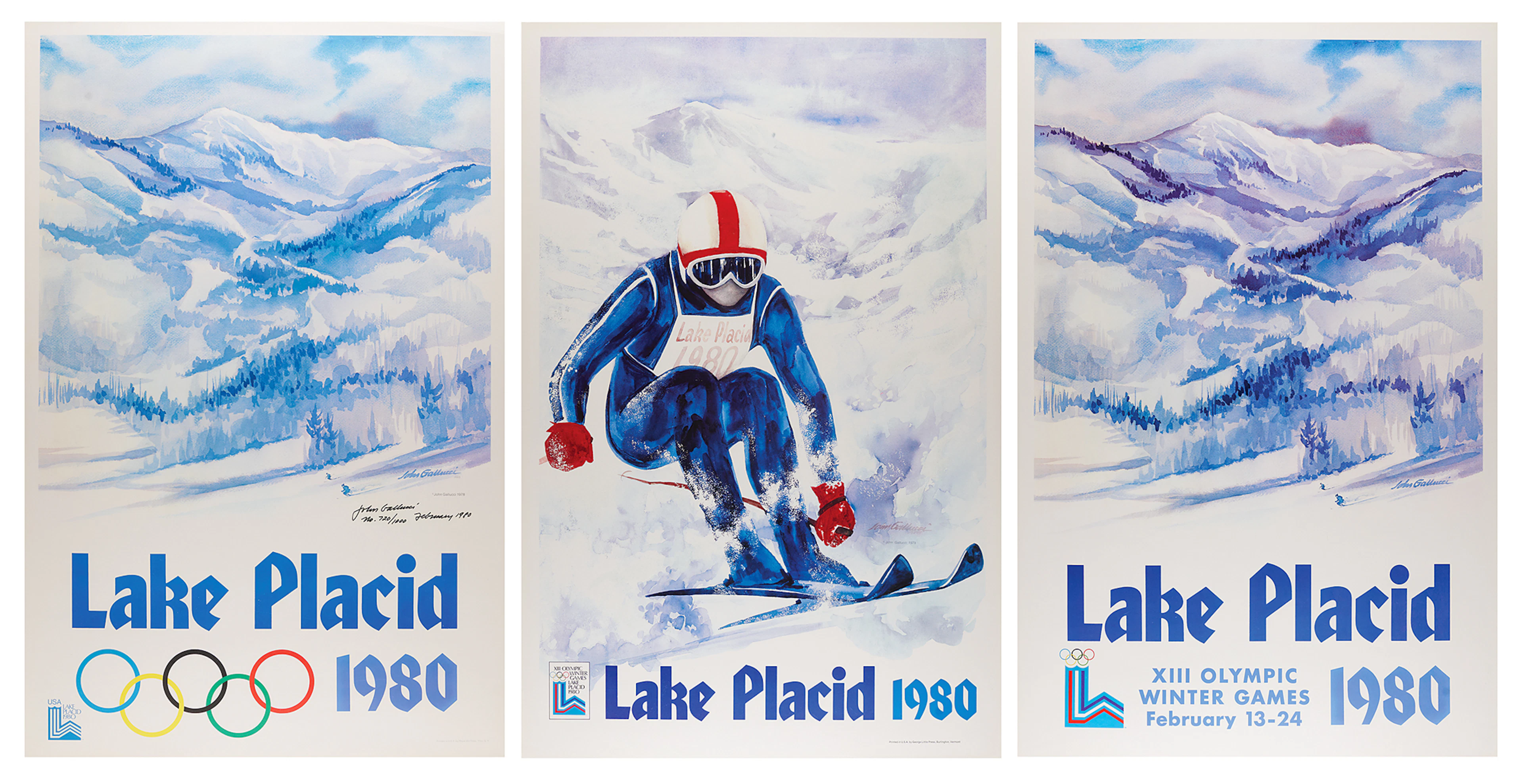 Lake Placid 1980 Winter Olympics (3) Posters by John Gallucci - Each