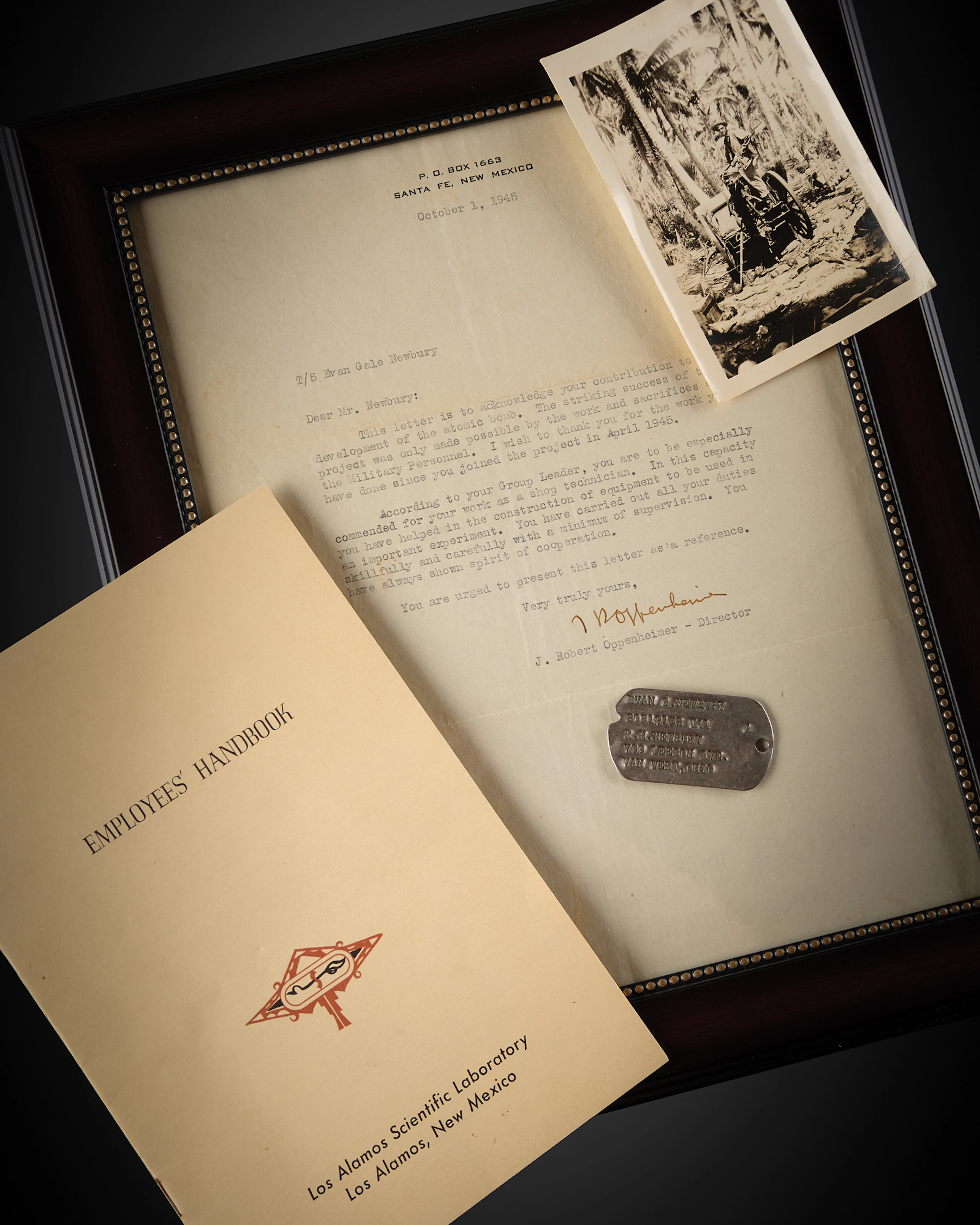 Robert Oppenheimer Typed Letter Signed to a Manhattan Project Shop