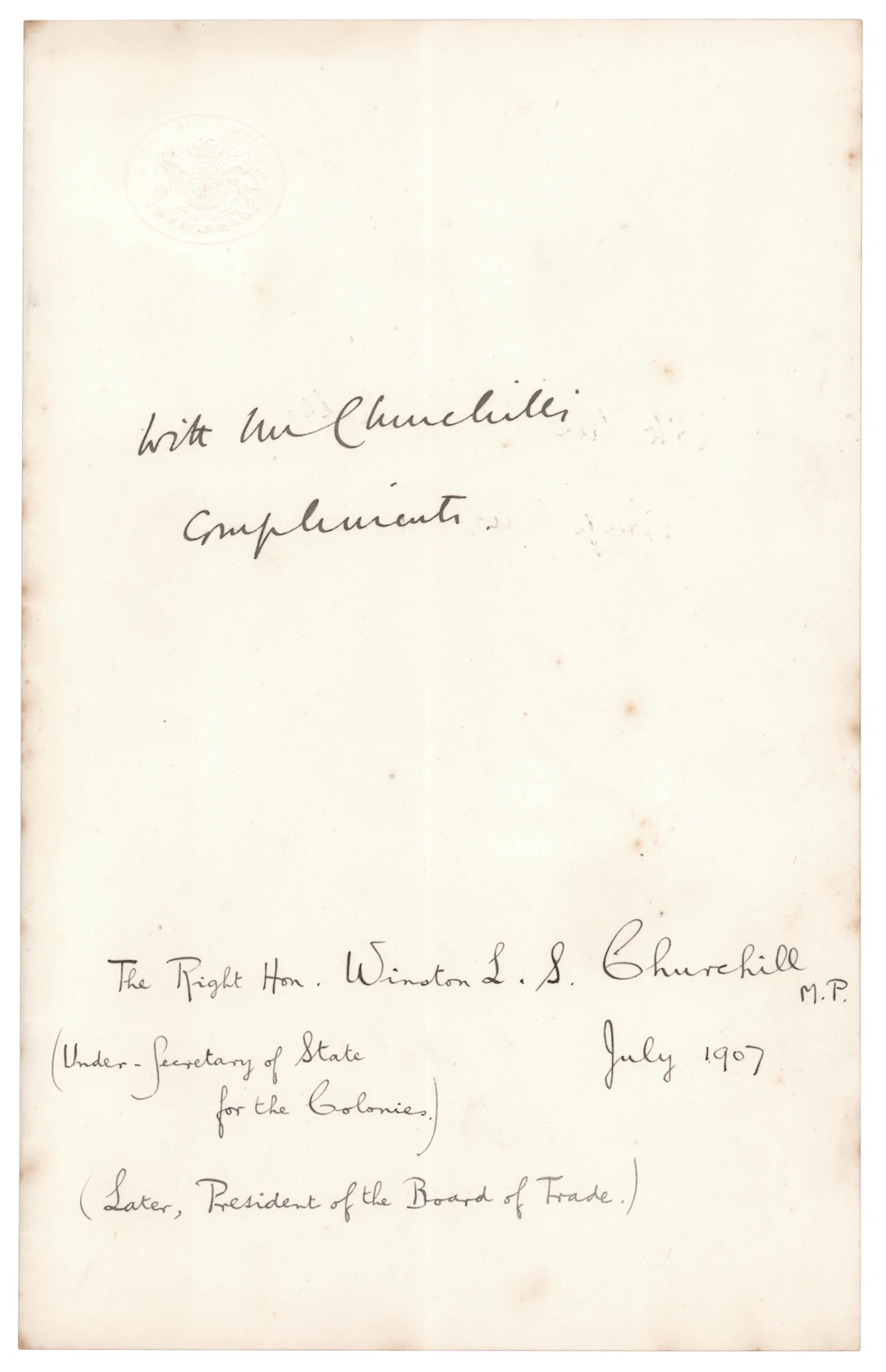Winston Churchill Signature