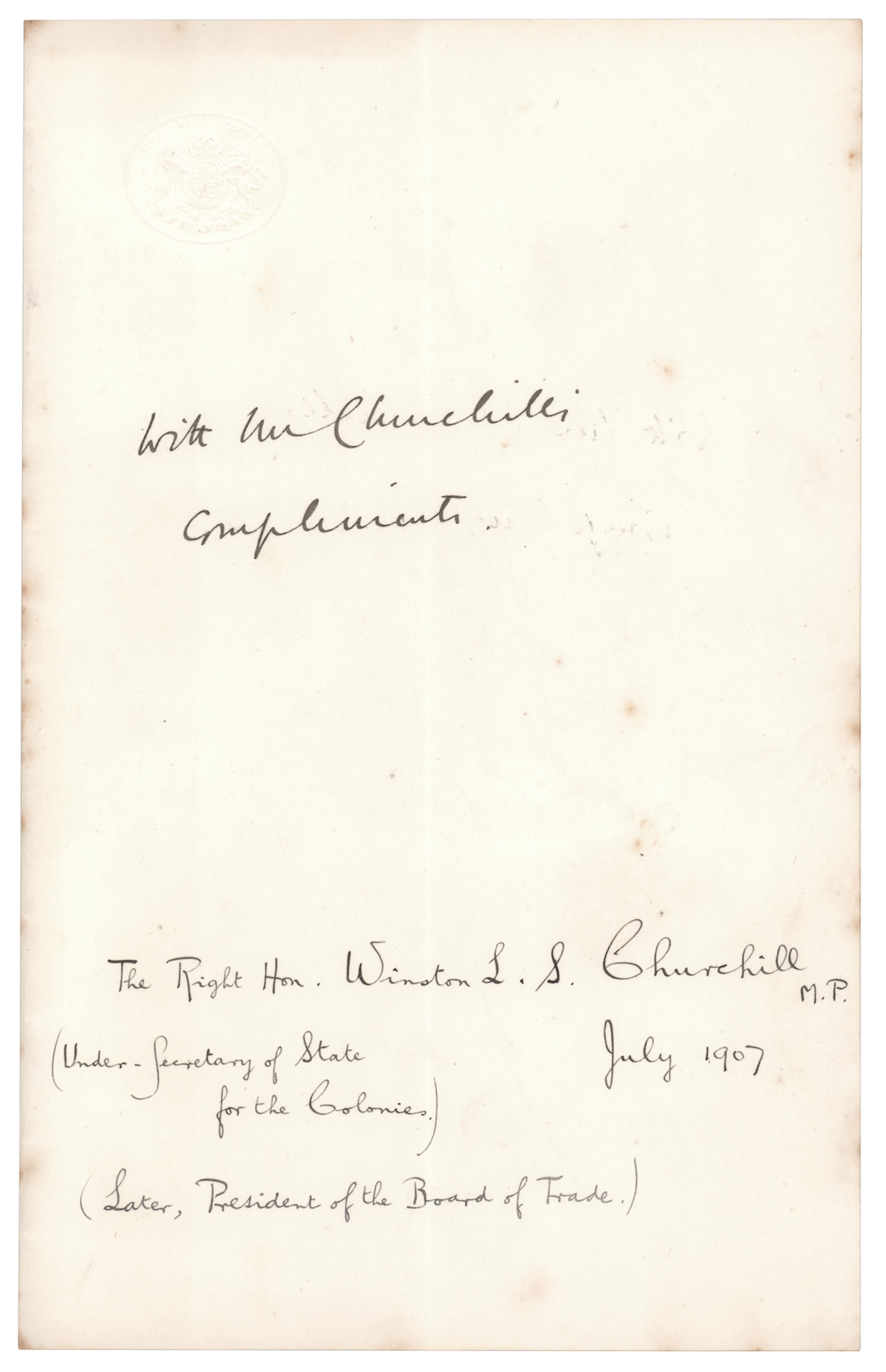Winston Churchill Signature
