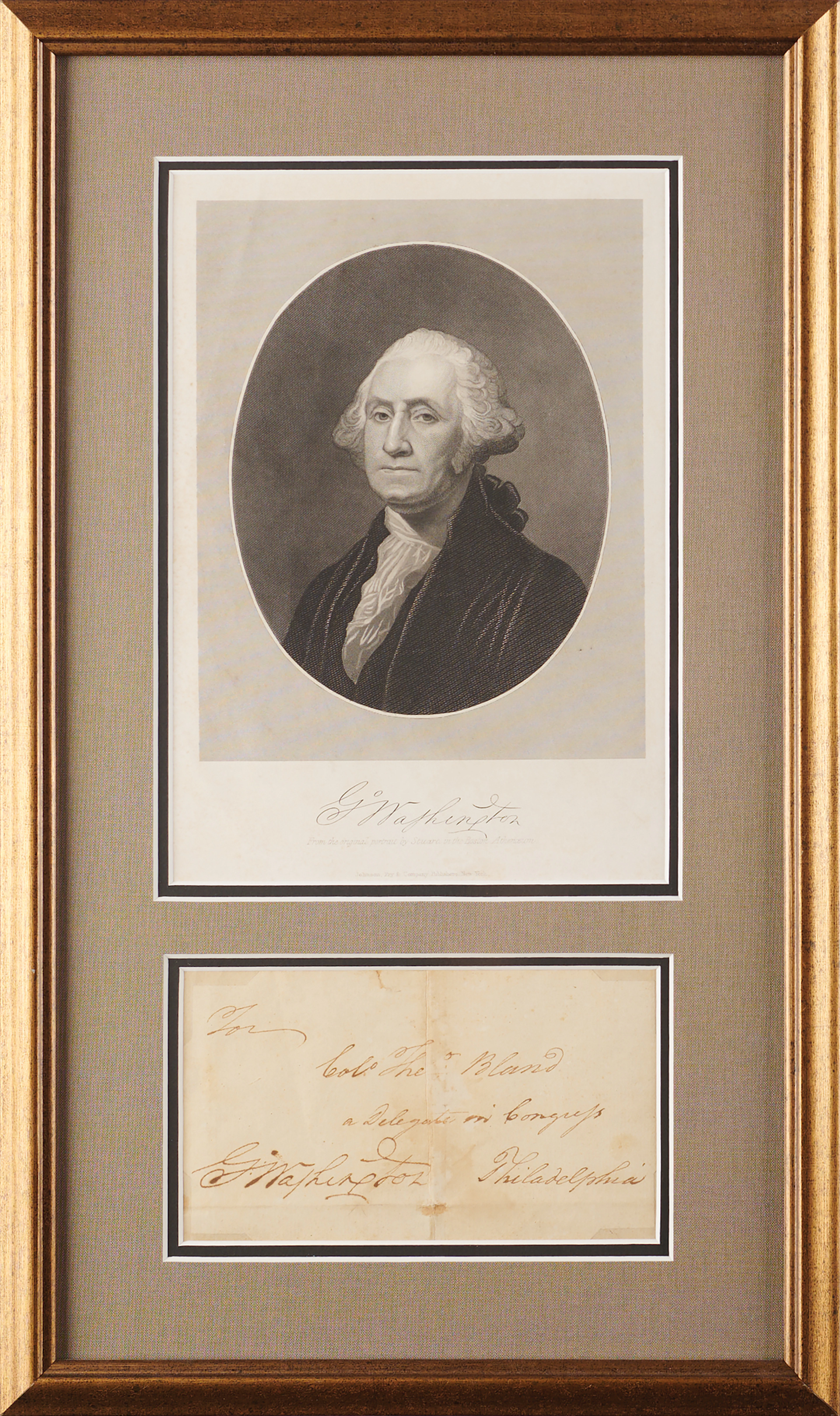 George Washington Signed Free Frank, Addressed to a Virginia Delegate