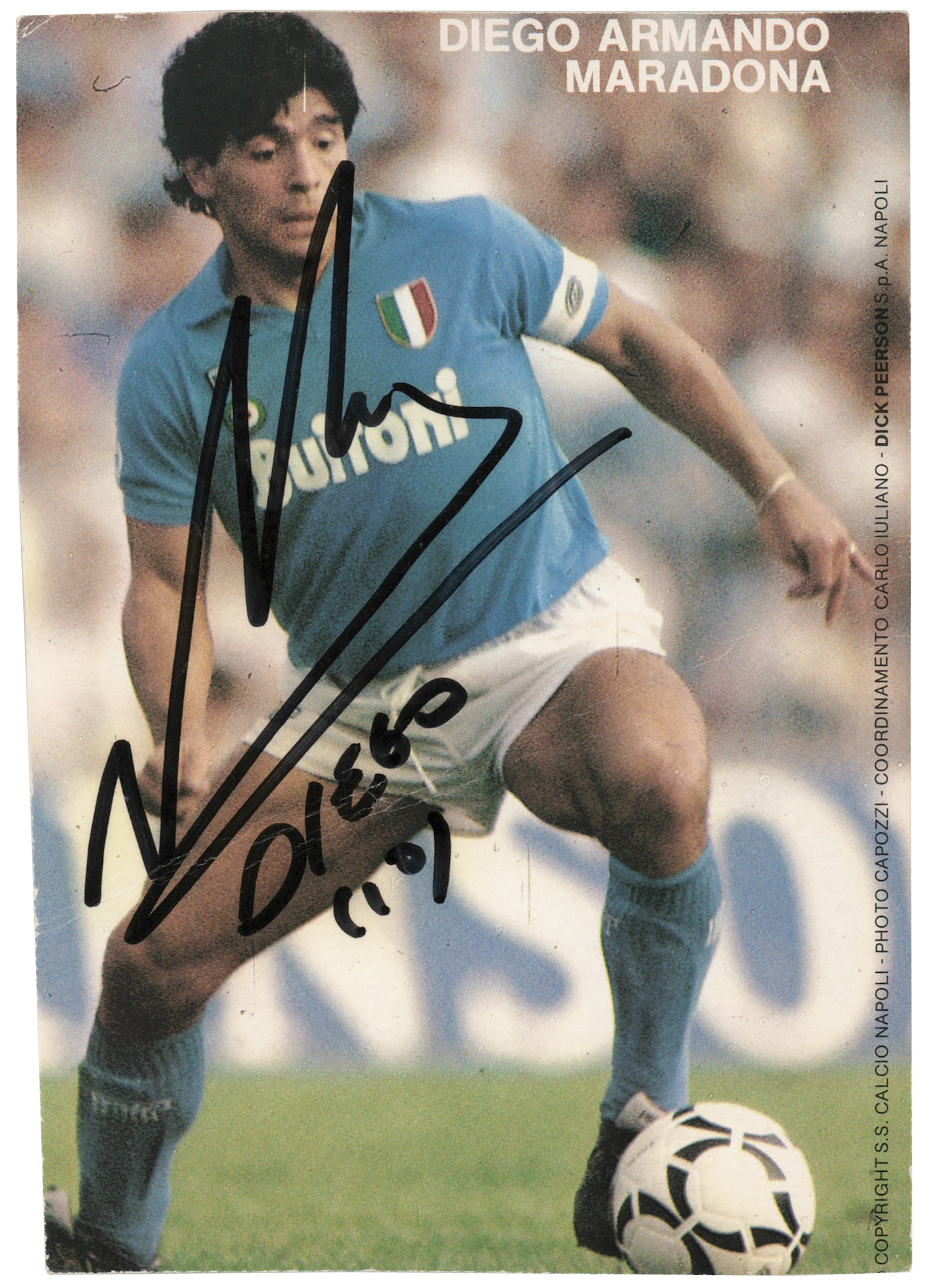 Diego Maradona Signed Promotional Card