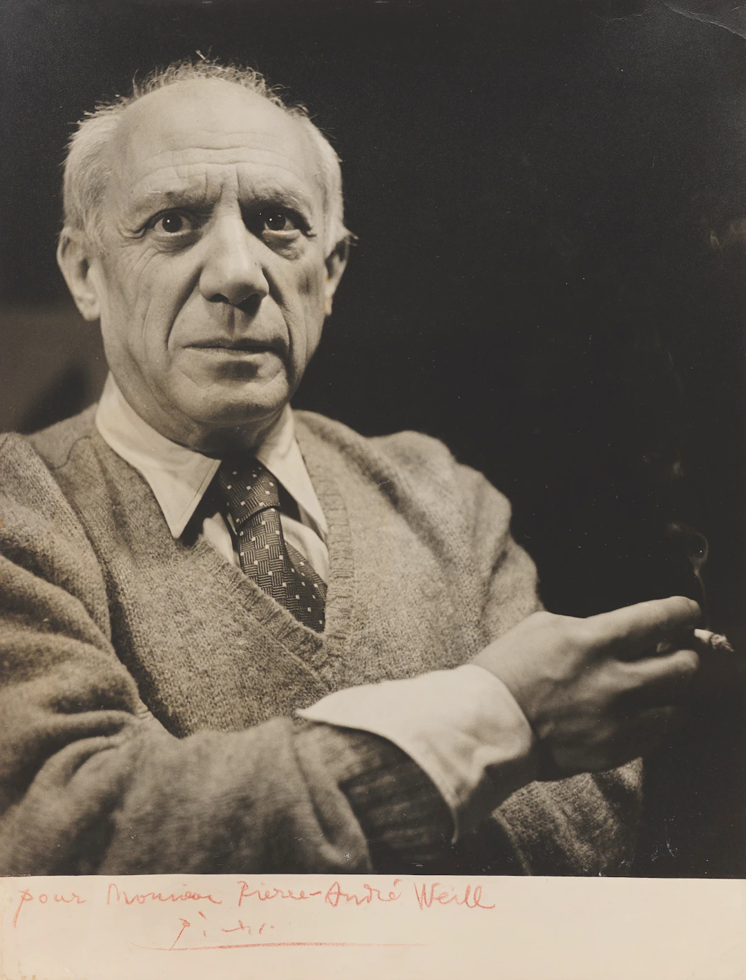 Pablo Picasso Signed Oversized Photograph by Robert Doisneau