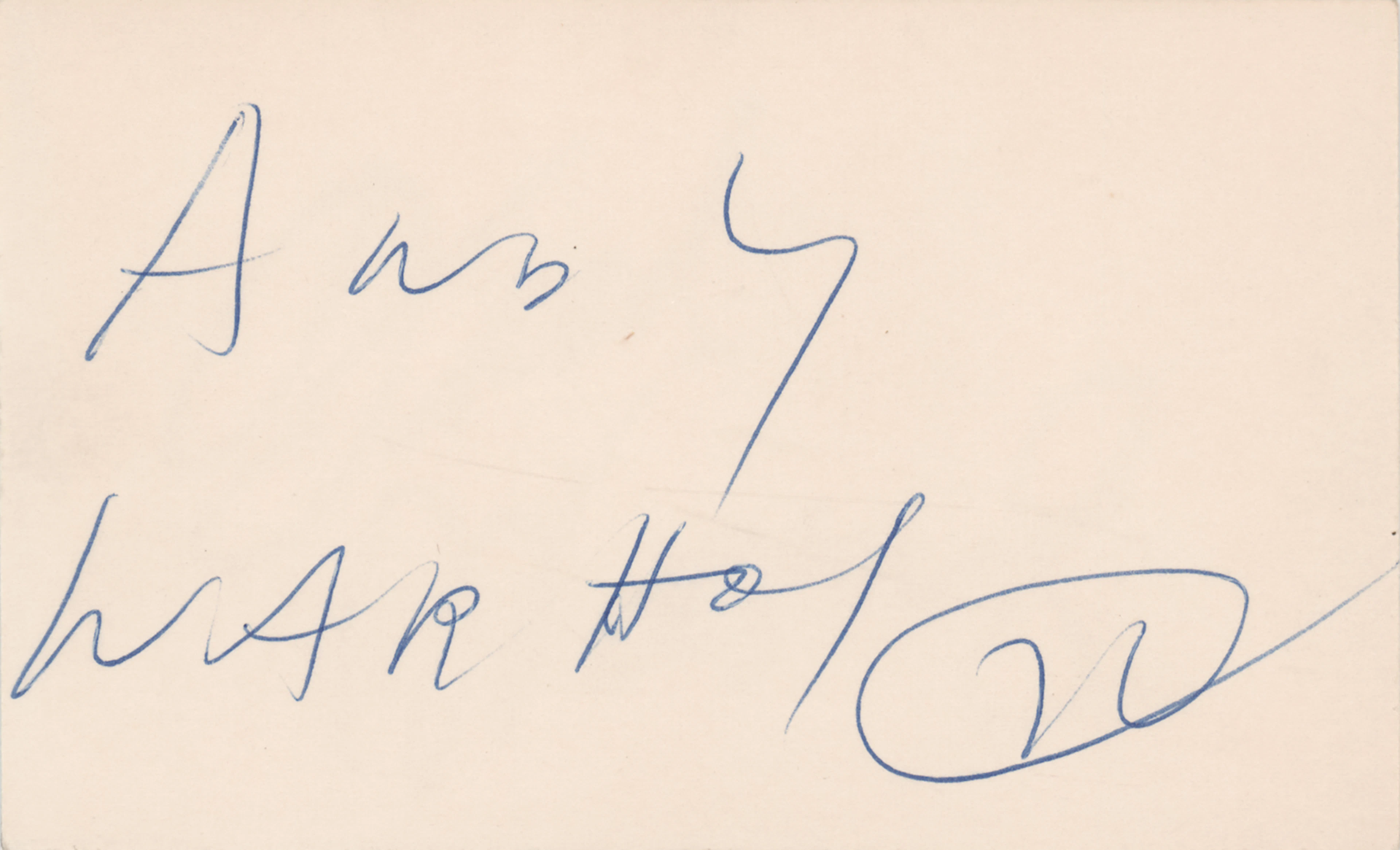 Andy Warhol Early Signature