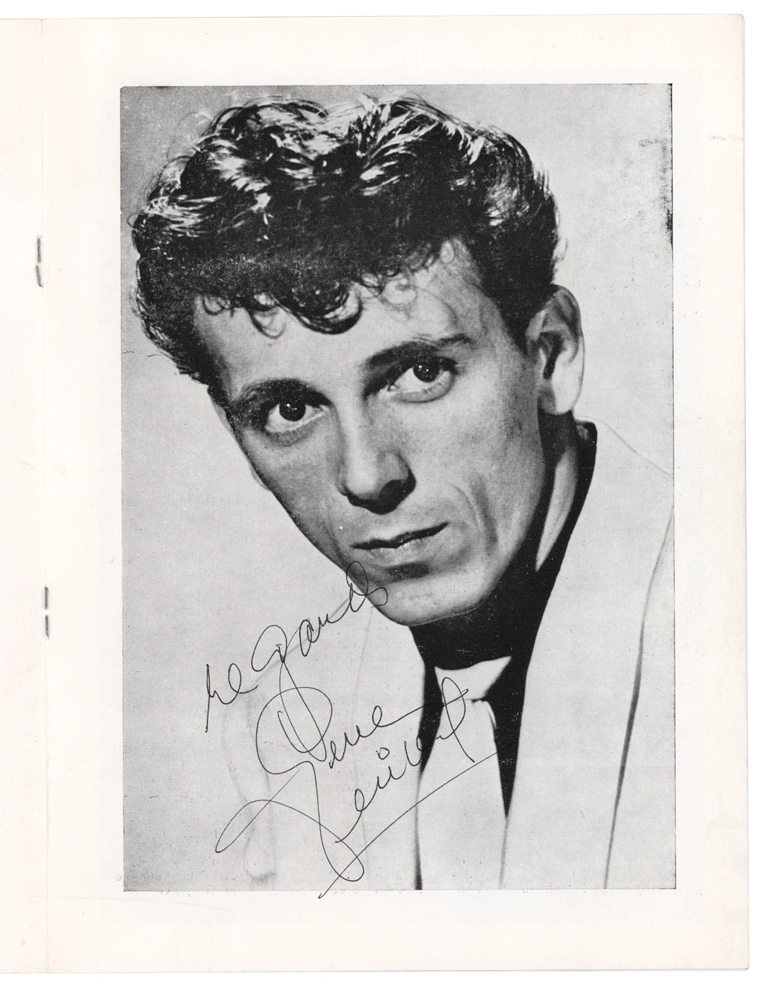 Gene Vincent Signed 1961 UK Tour Program