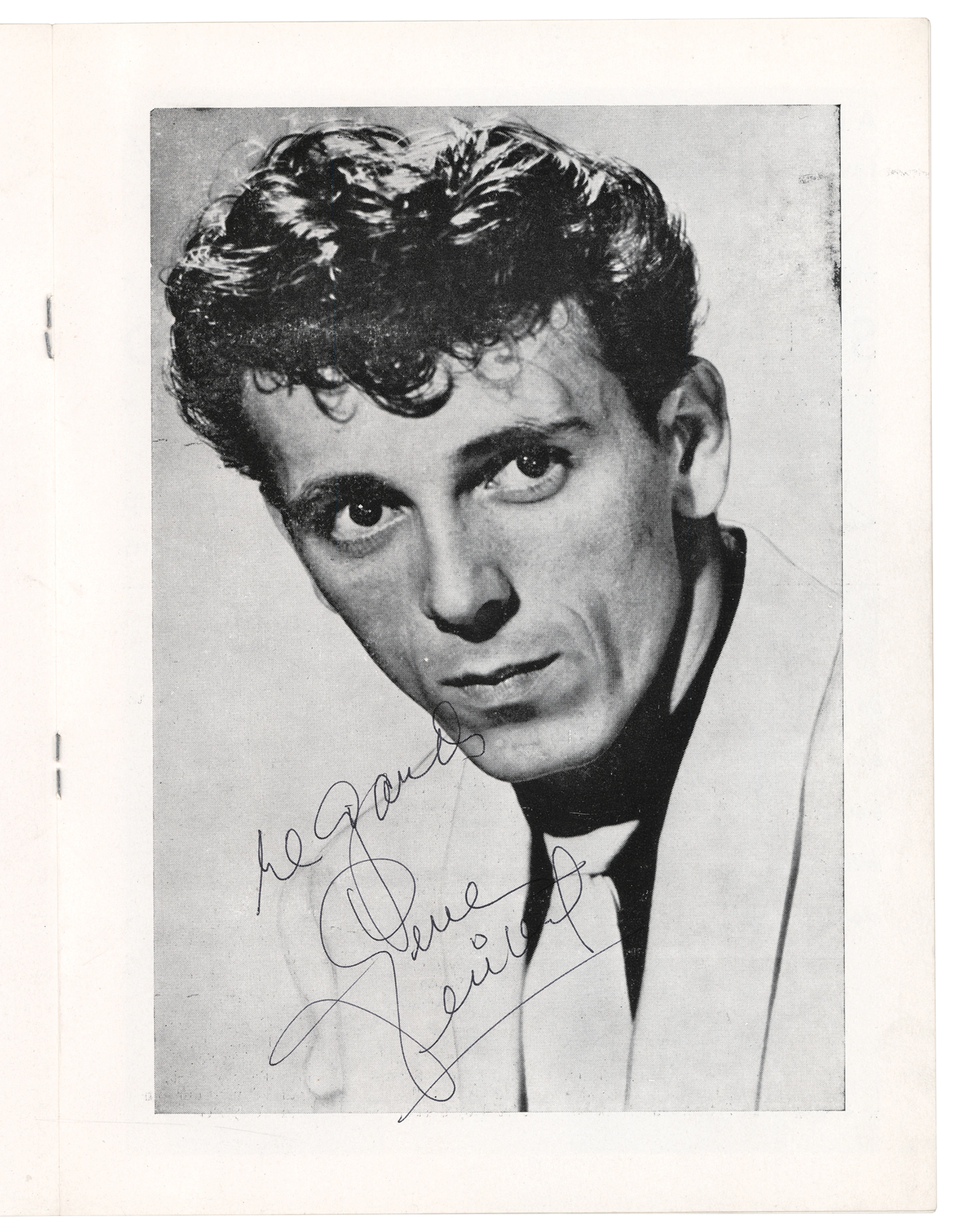Gene Vincent Signed 1961 UK Tour Program
