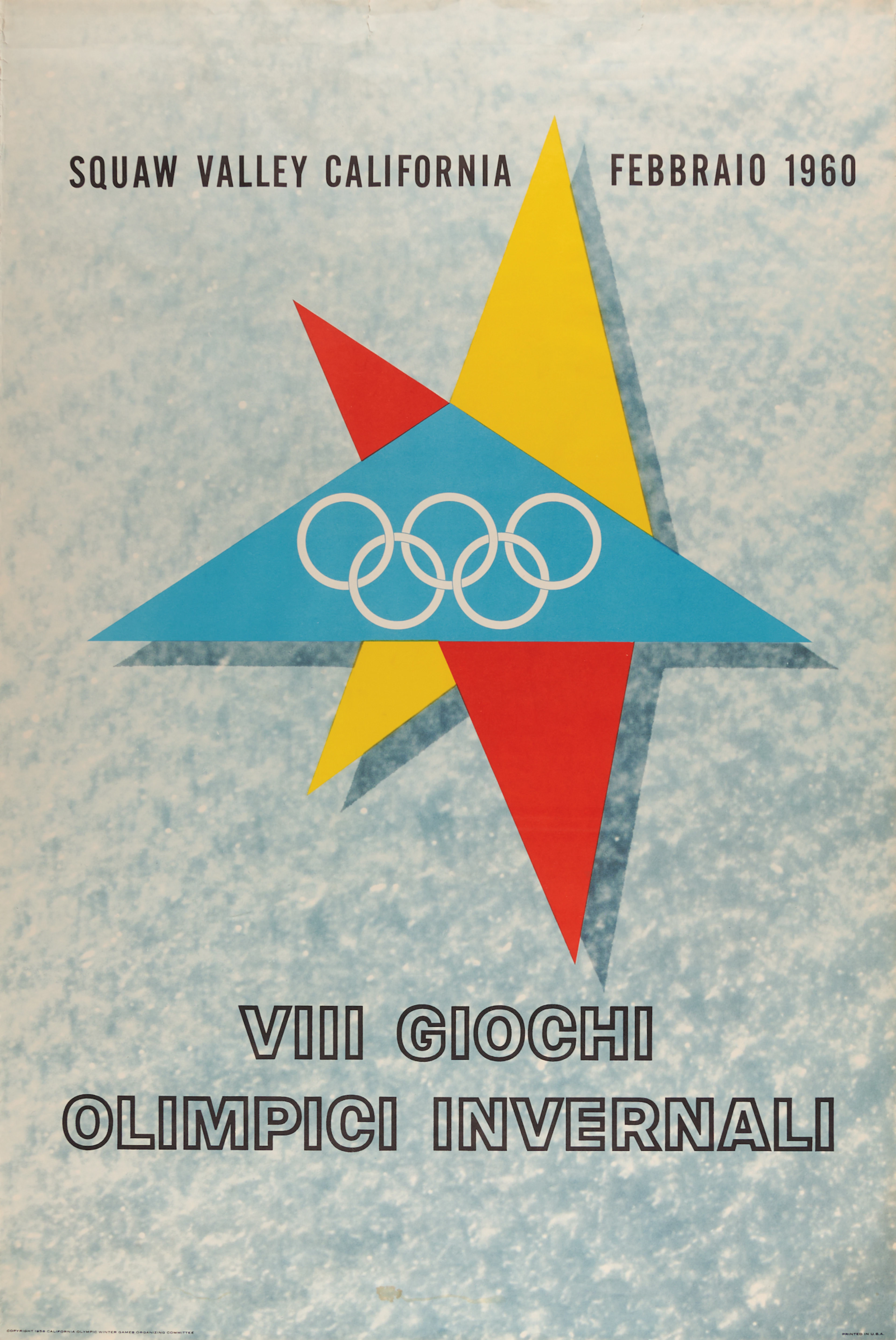 Squaw Valley 1960 Winter Olympics Poster (24.75˝ x 37˝)