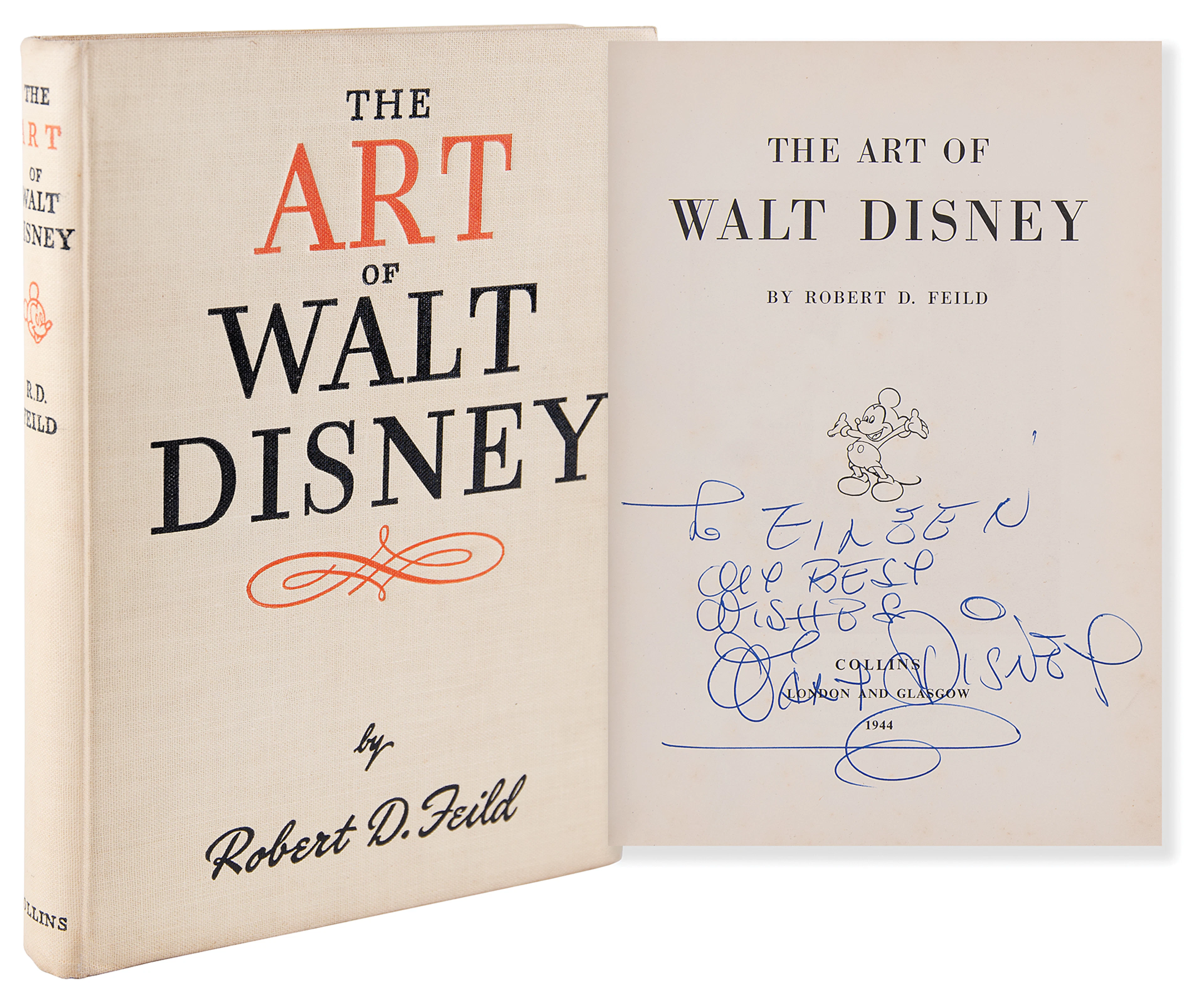 Walt Disney Signed Book - The Art of Walt Disney