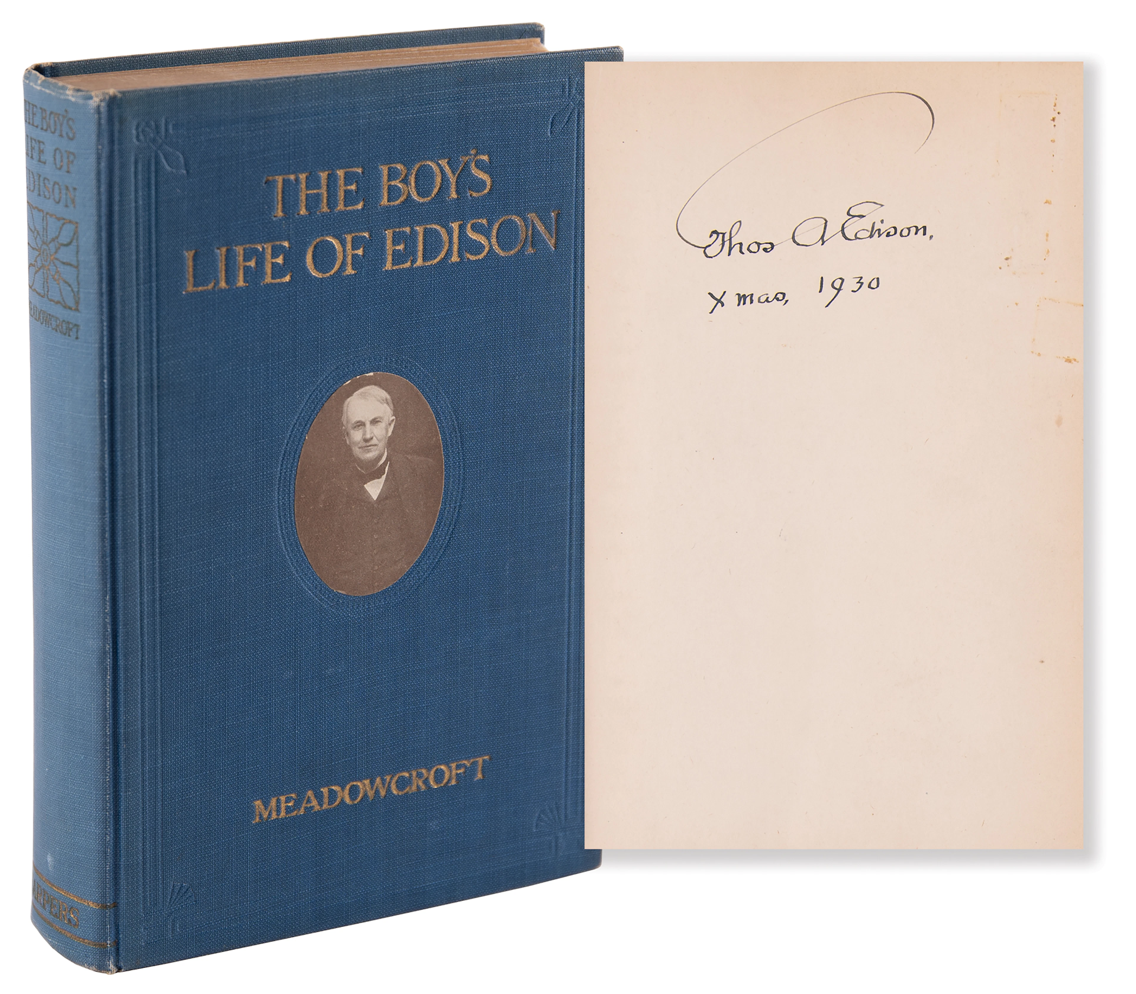 Thomas Edison Signed Book - The Boy's Life of Edison