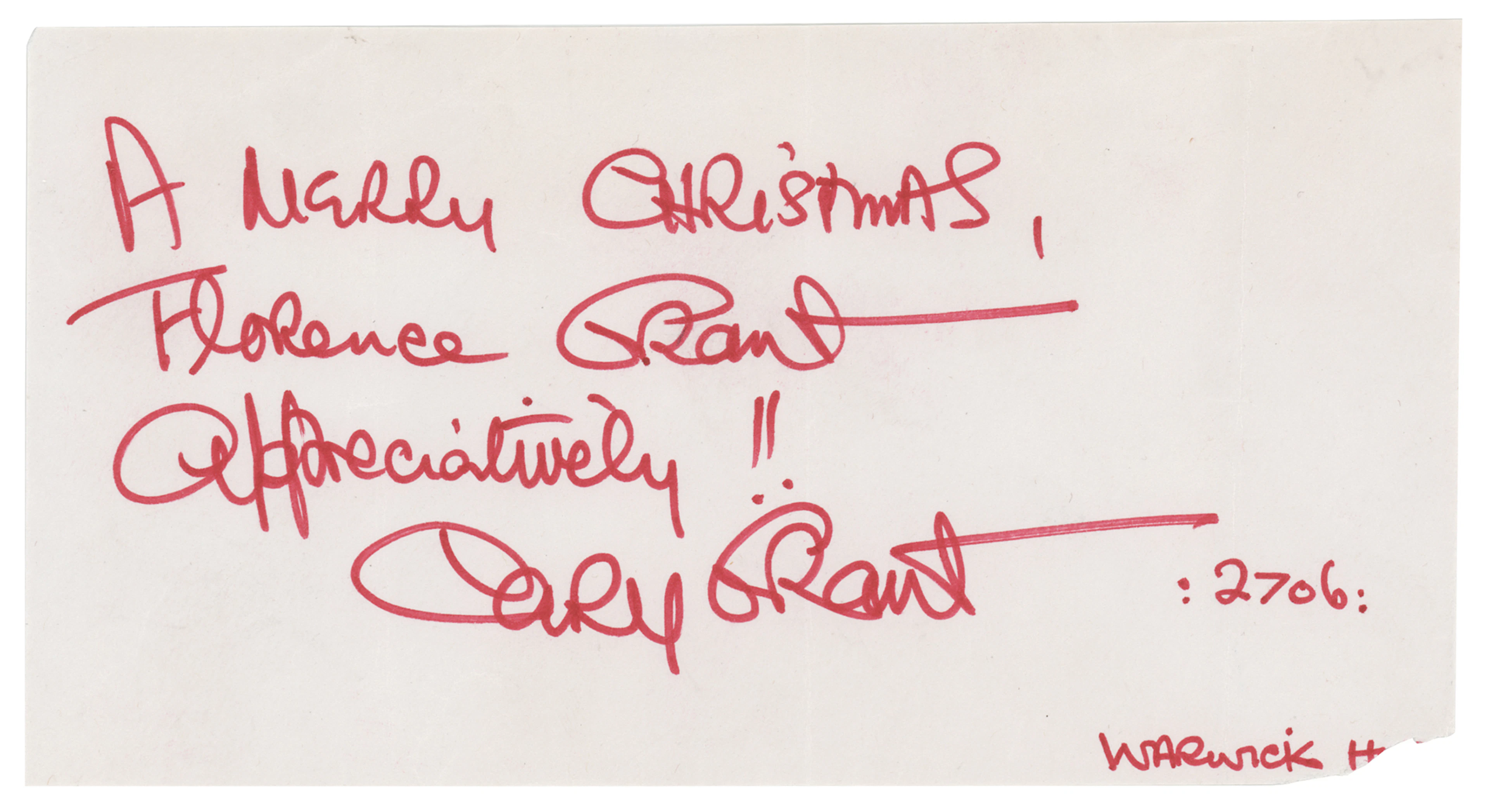 Cary Grant Signature