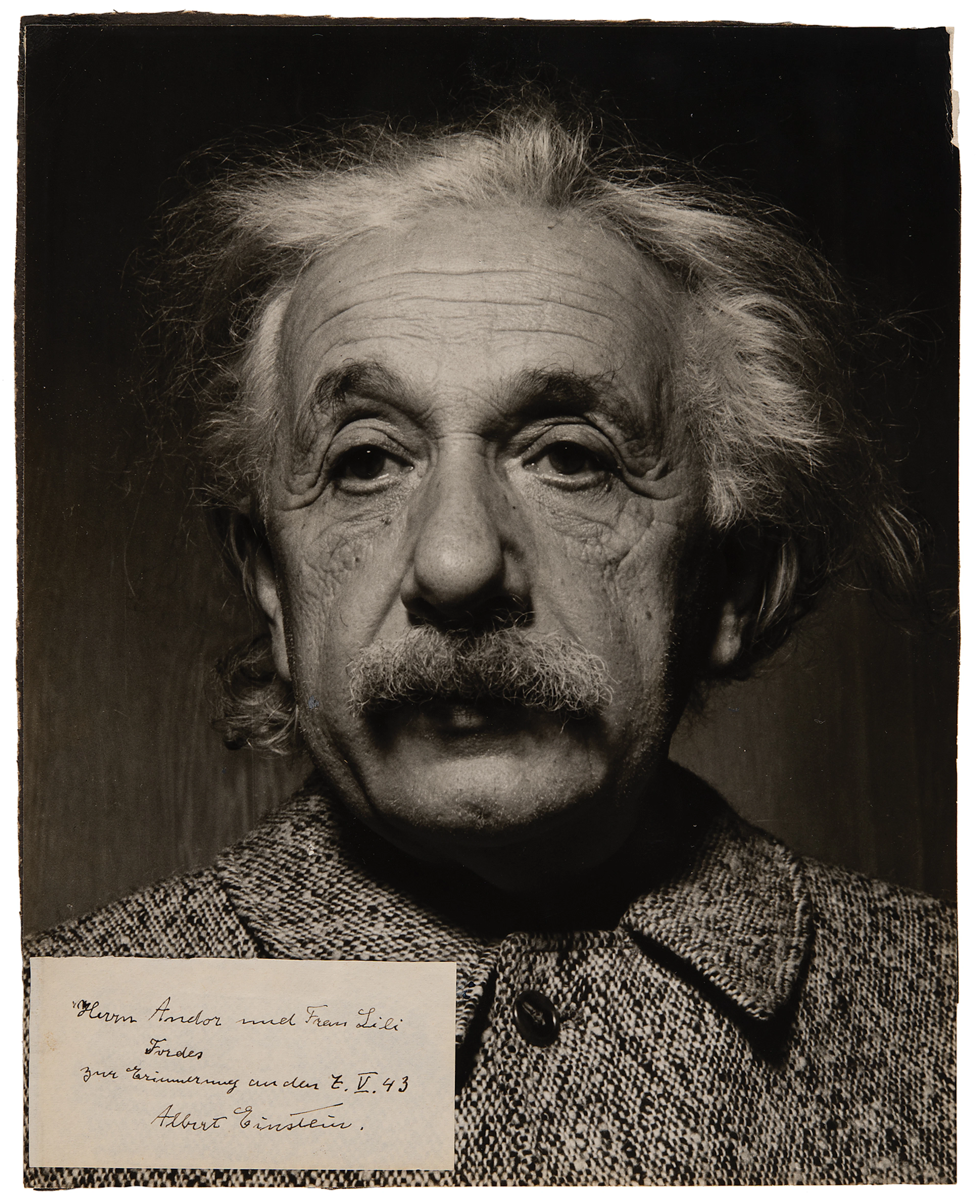 Albert Einstein Signature to Pianist Andor Foldes