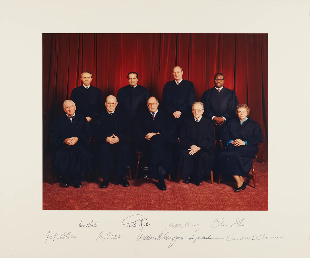 Supreme Court: Rehnquist Court Oversized Signed Photograph