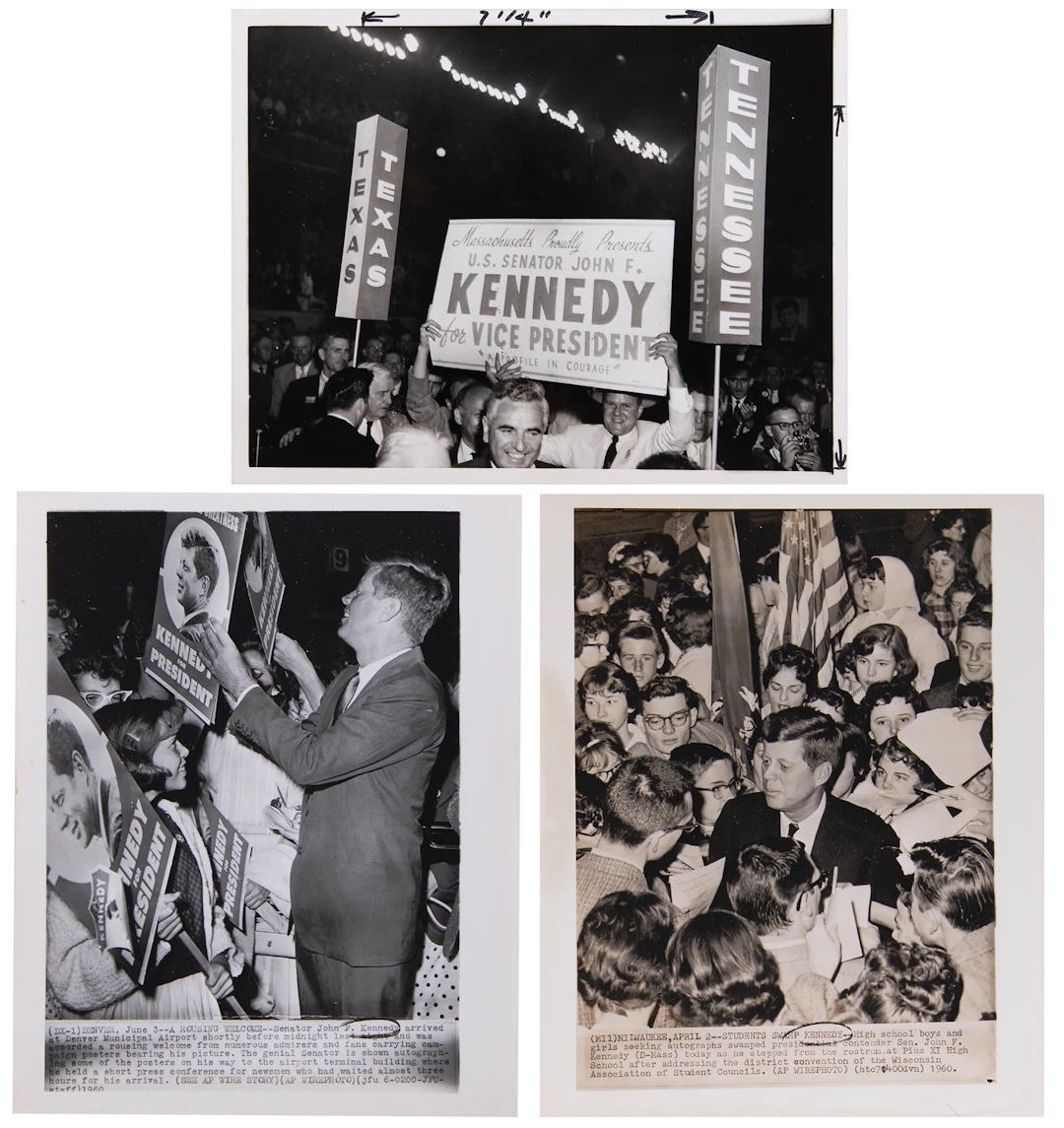 John F. Kennedy (3) Original Vintage Wirephotos