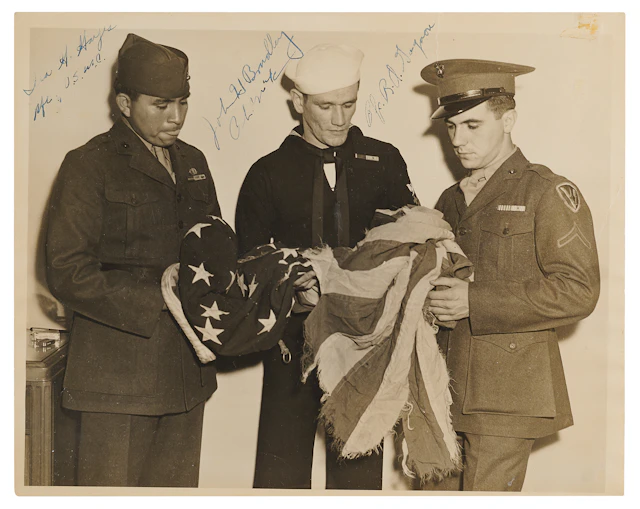 Iwo Jima Flag-Raisers Signed Photograph