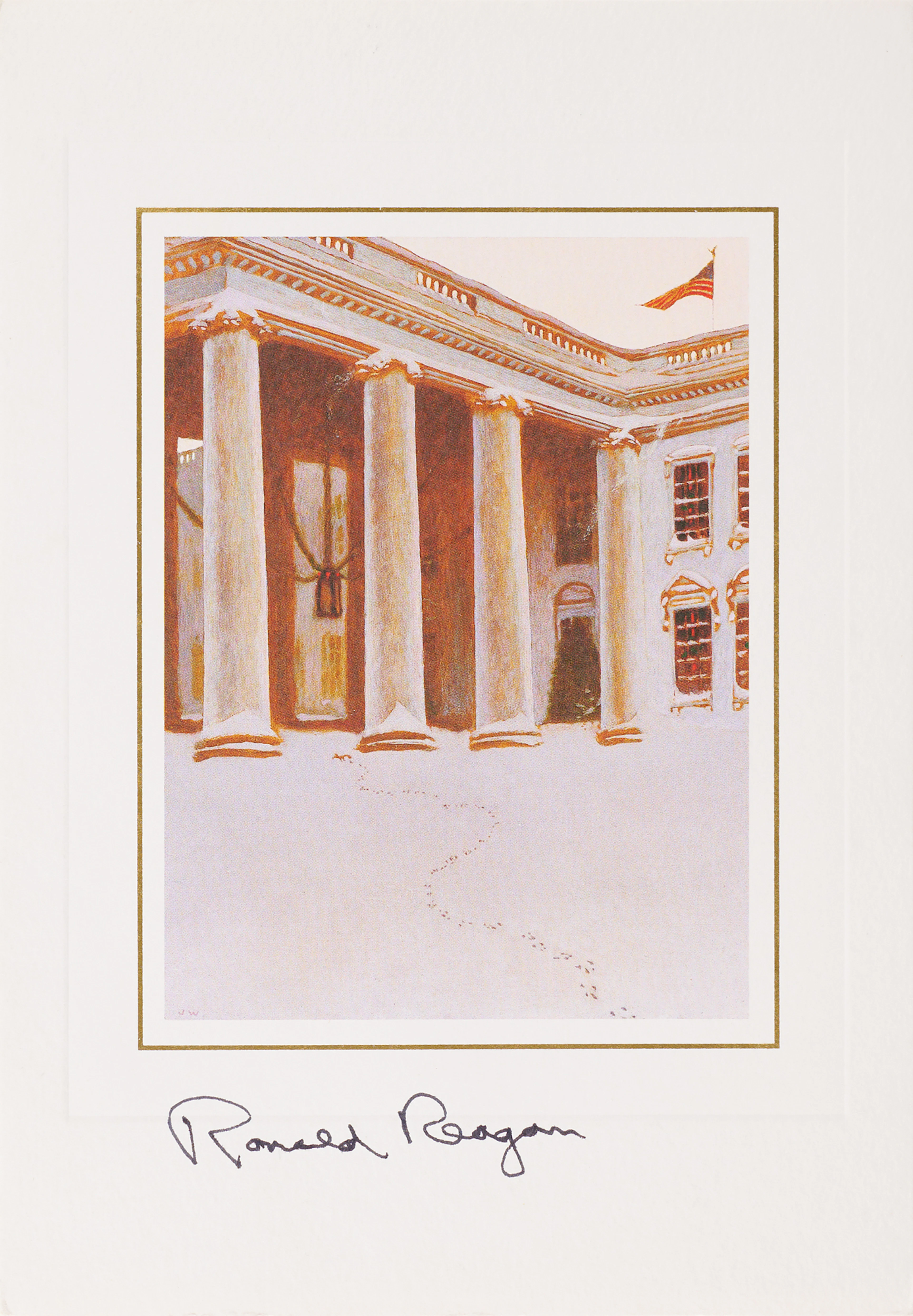 Ronald Reagan Signed White House Christmas Card (1984)