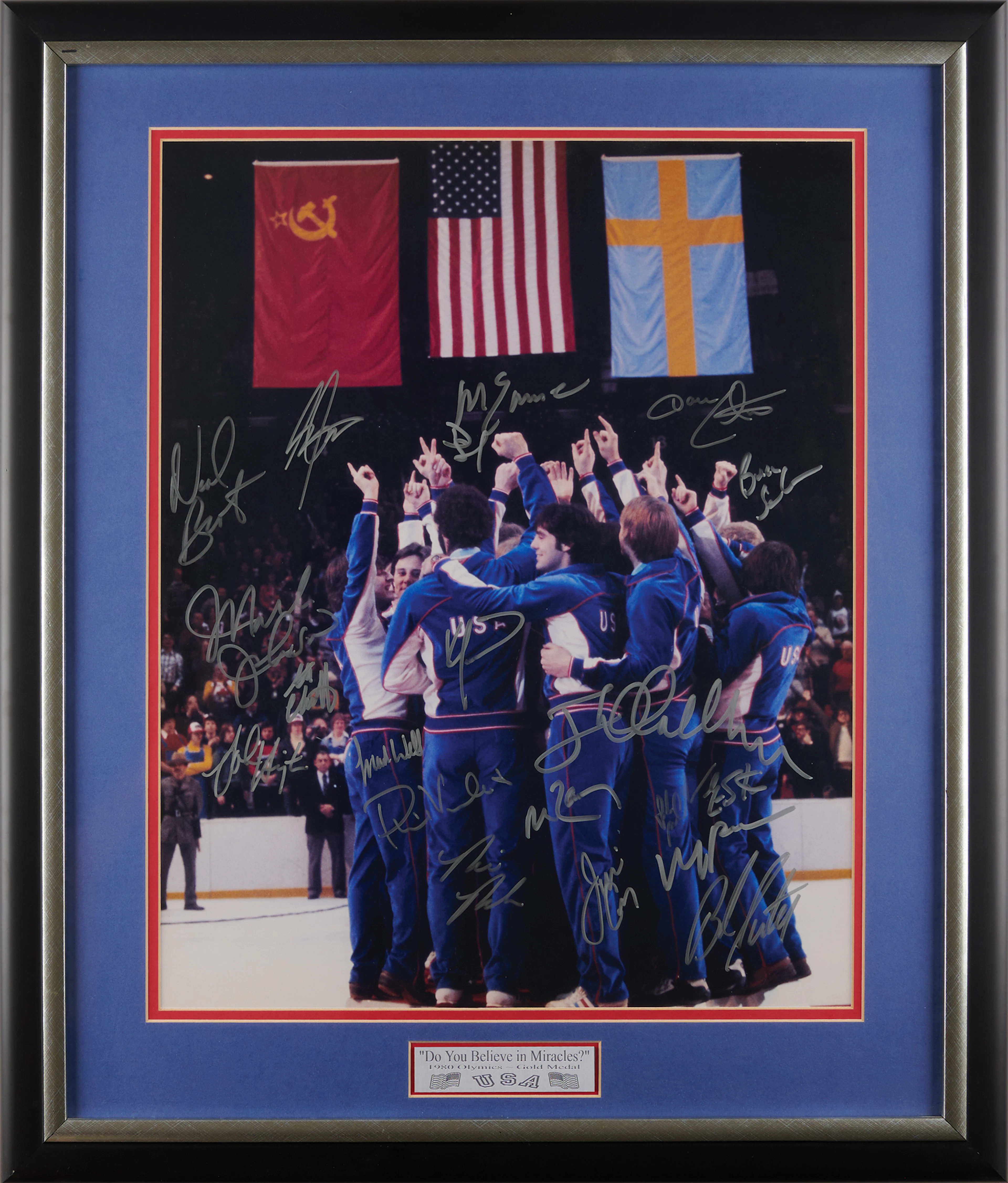 Lake Placid 1980 Winter Olympics 'Miracle on Ice' Multi-Signed (20)