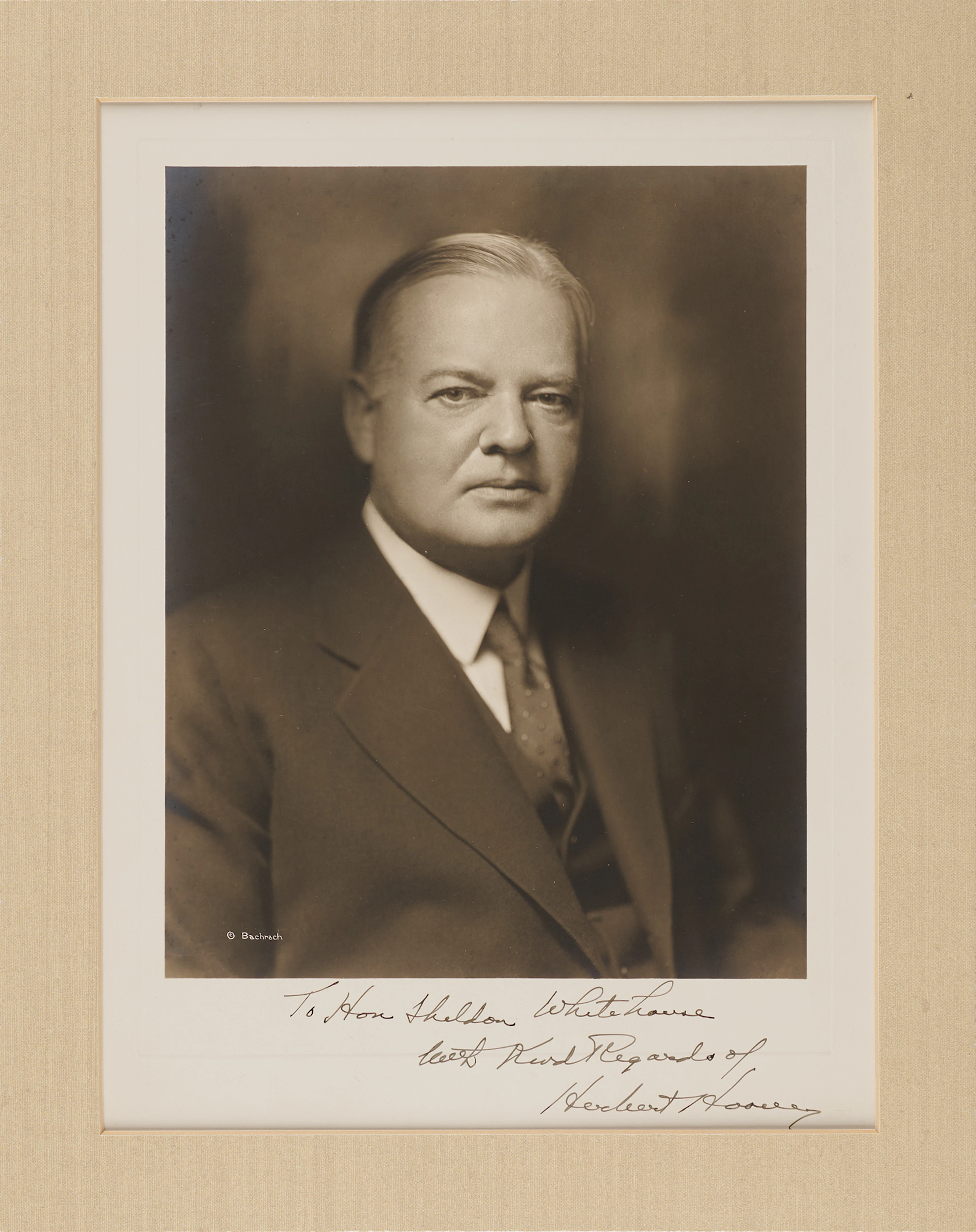 Herbert Hoover Signed Oversized Photograph