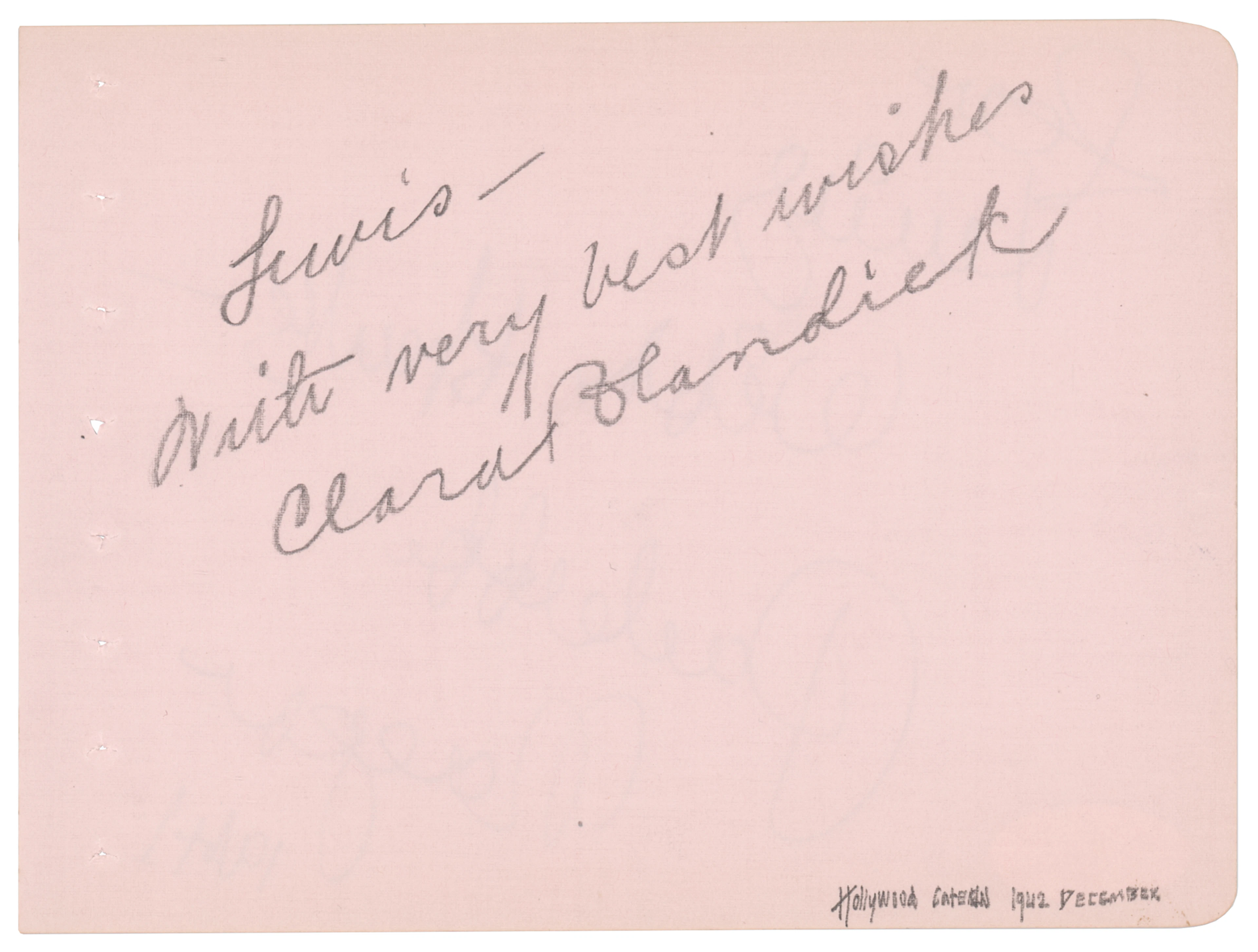 Wizard of Oz: Clara Blandick Signature