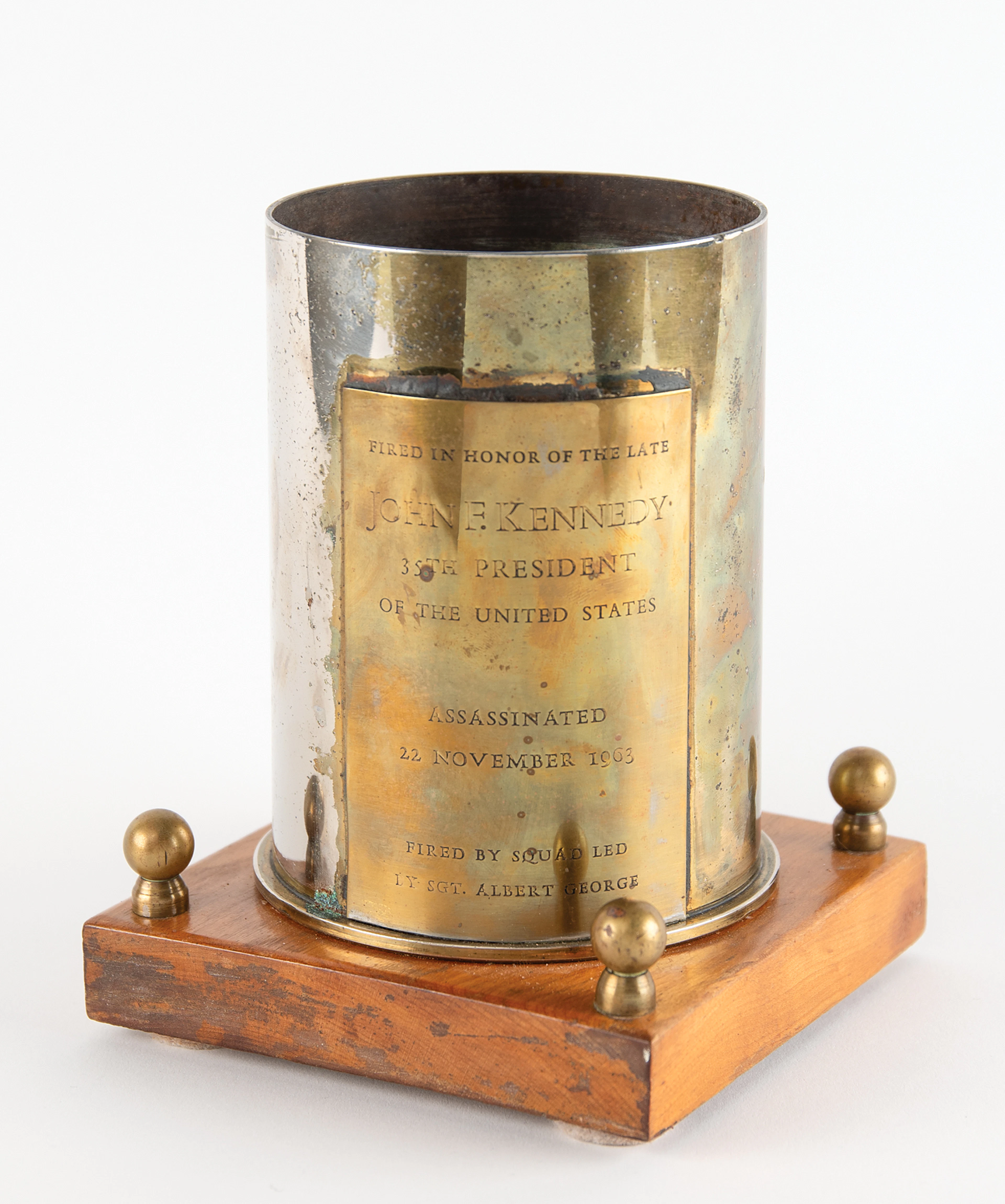 John F. Kennedy: Mortar Shell Fired in His Honor