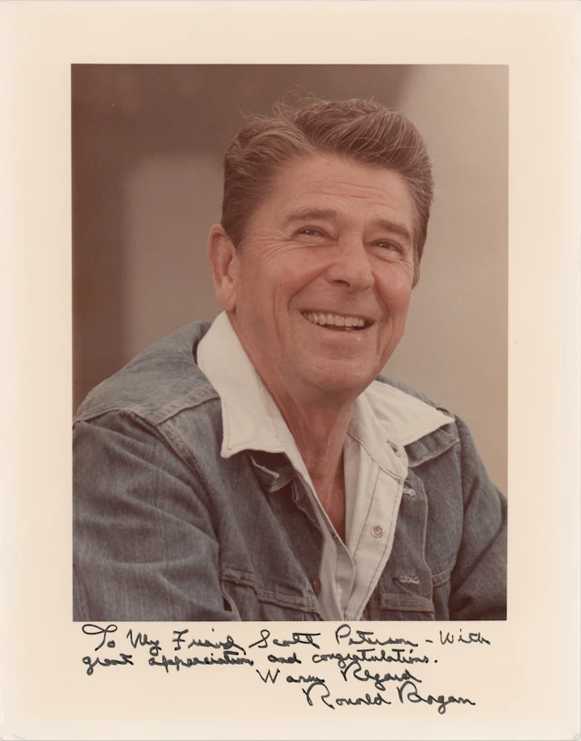 Ronald Reagan Signed Photograph as President