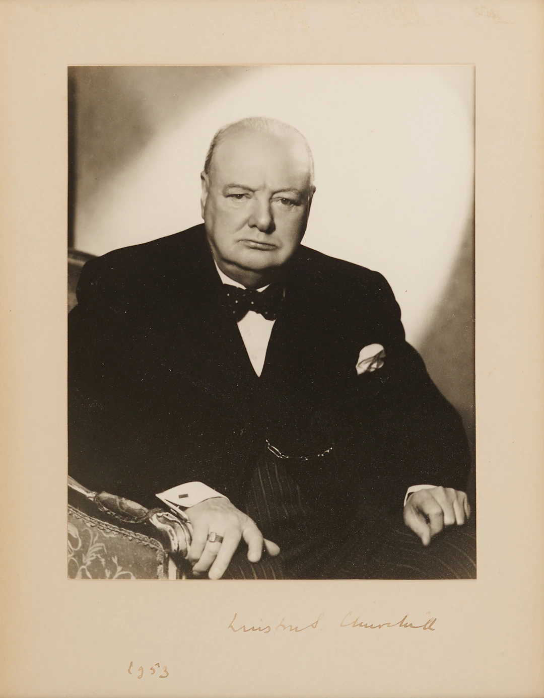 Winston Churchill Signed Photograph by Vivienne of London