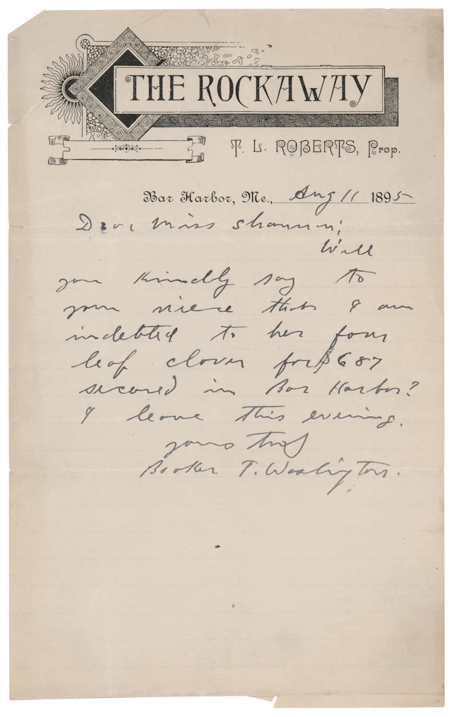 Booker T. Washington Autograph Letter Signed