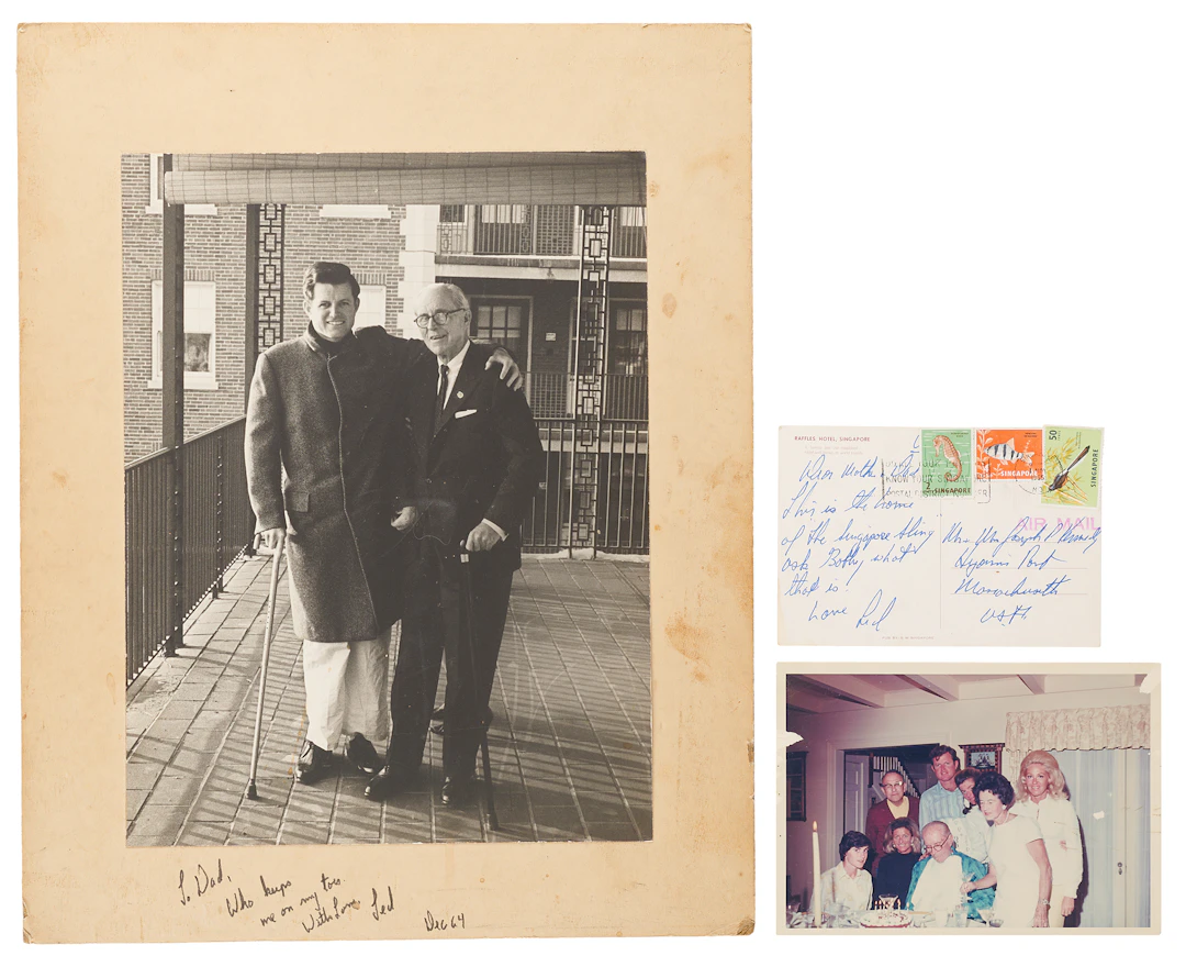 Ted Kennedy Oversized Signed Photograph and Autograph Letter Signed