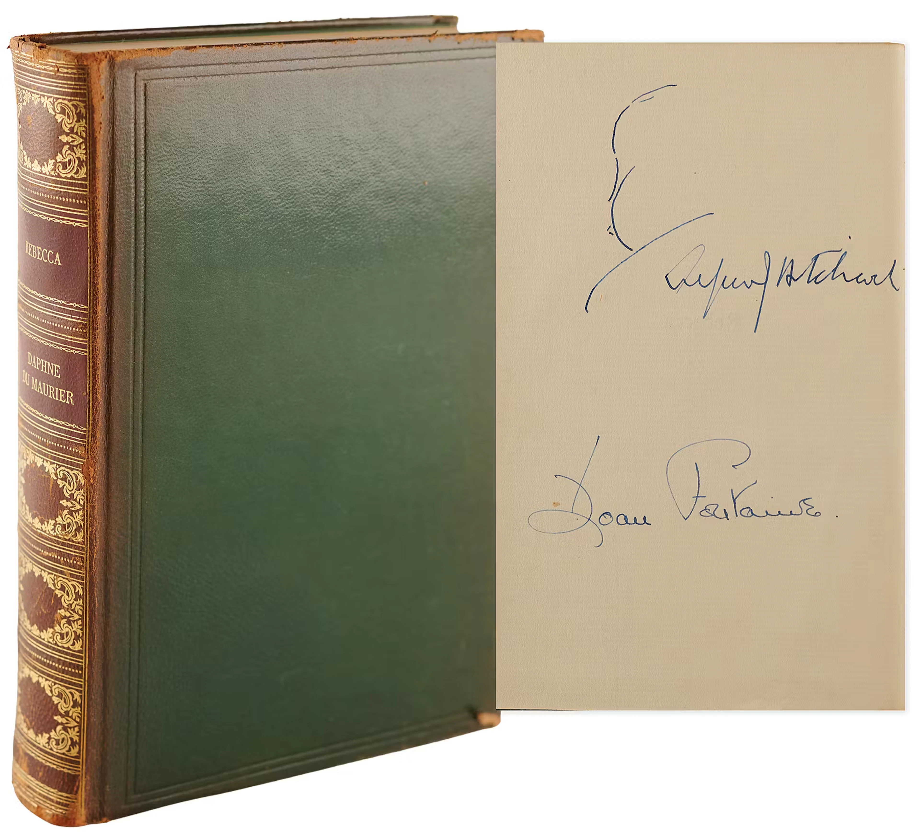 Alfred Hitchcock and Joan Fontaine Signed Book - Rebecca
