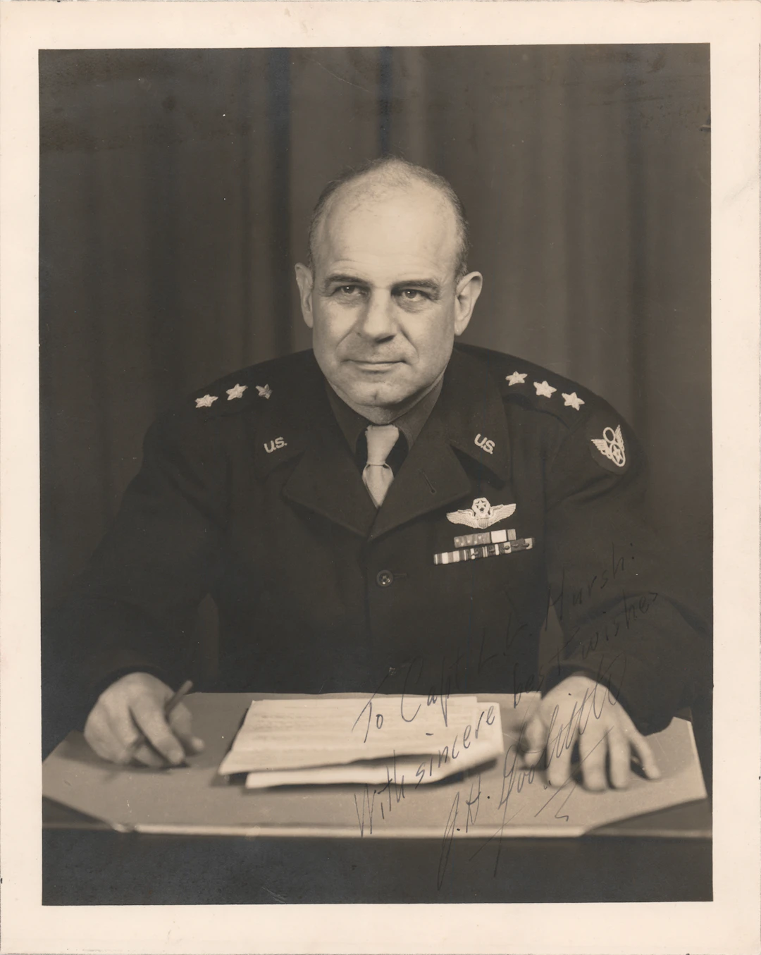 James H. Doolittle Signed Photograph