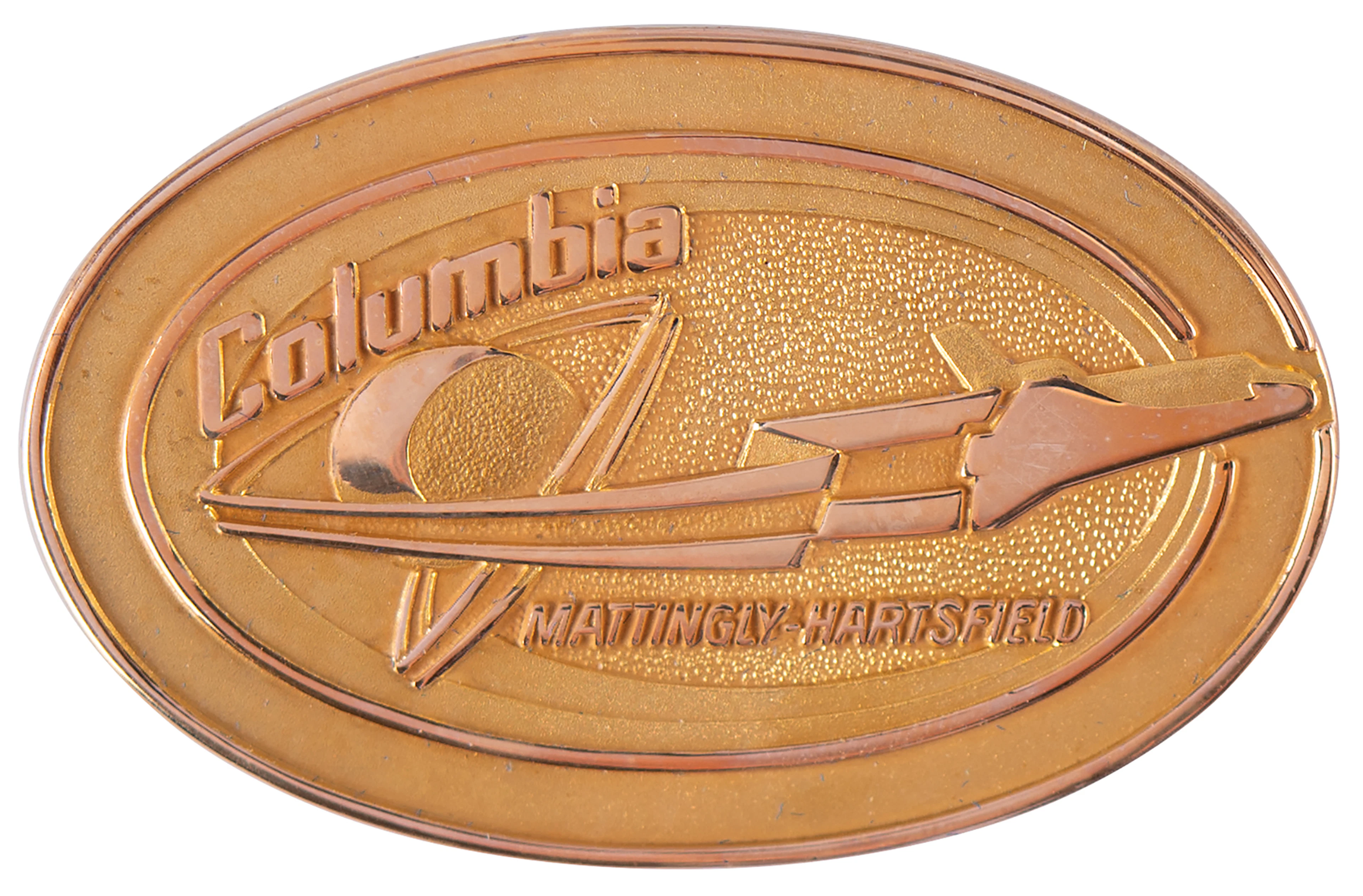 STS-4 Unflown Gold Robbins Medallion - From the Personal Collection
