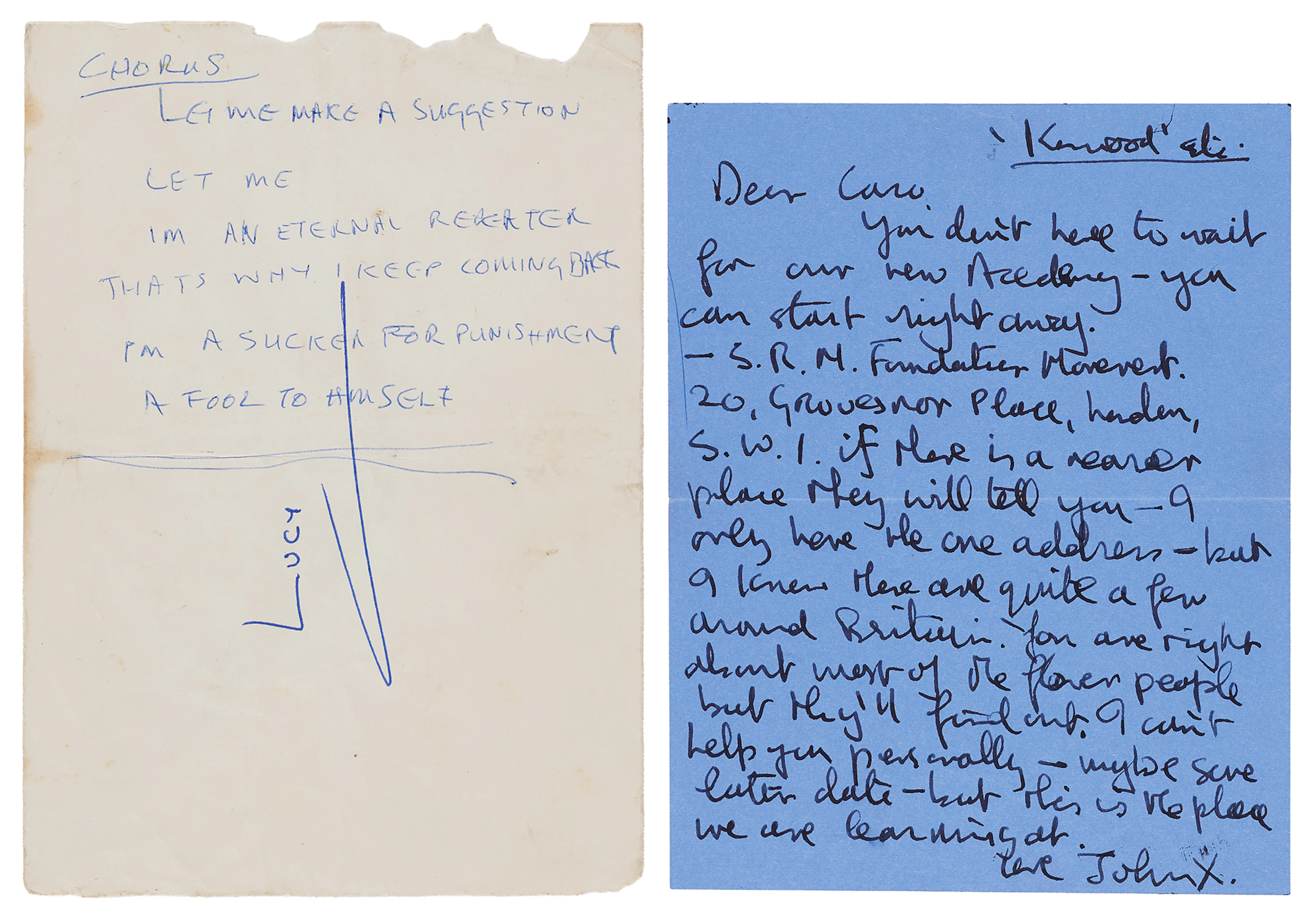 John Lennon Autograph Letter Signed on Transcendental Meditation and