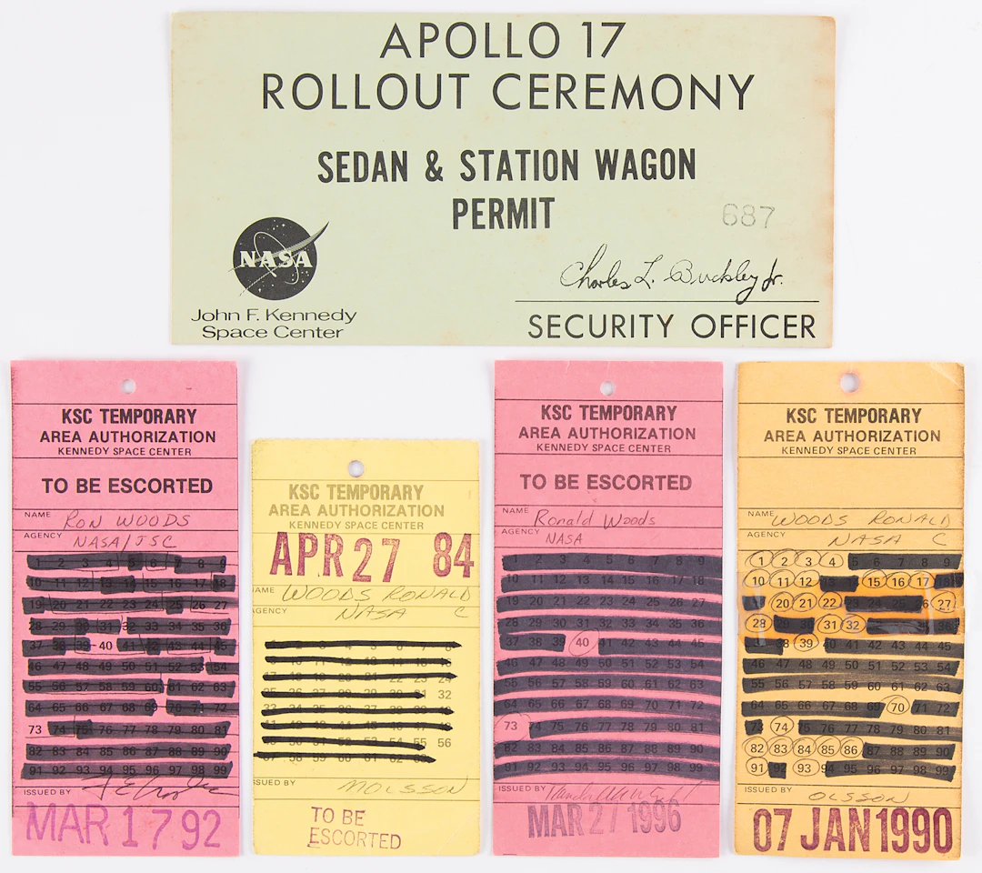 Ron Woods (5) NASA Kennedy Space Center Passes and Permits, Including