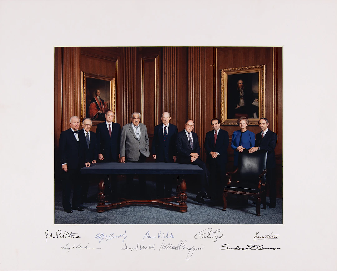 Supreme Court: Rehnquist Court Oversized Signed Photograph