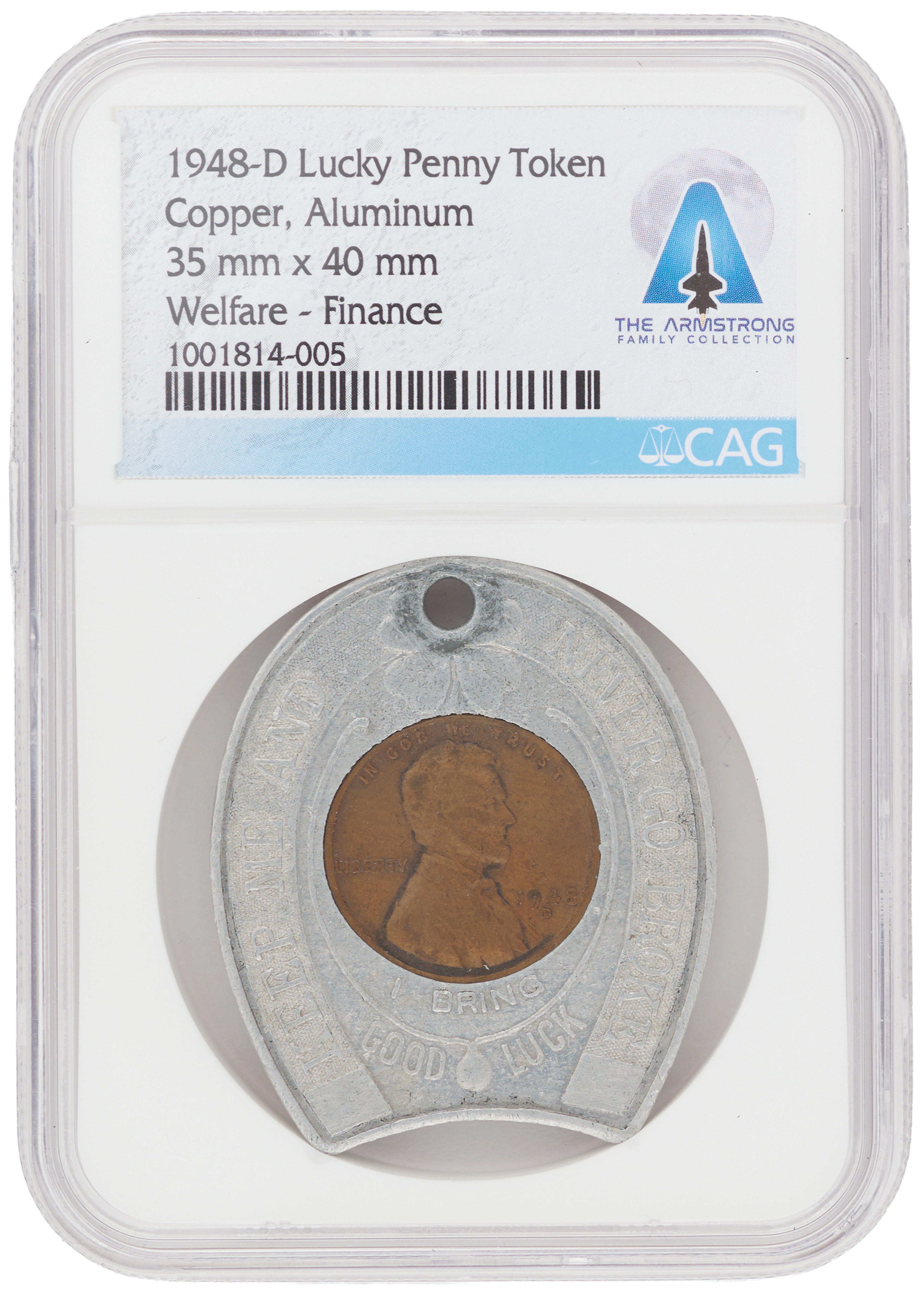 Lucky Penny Token - From the Personal Collection of Neil Armstrong