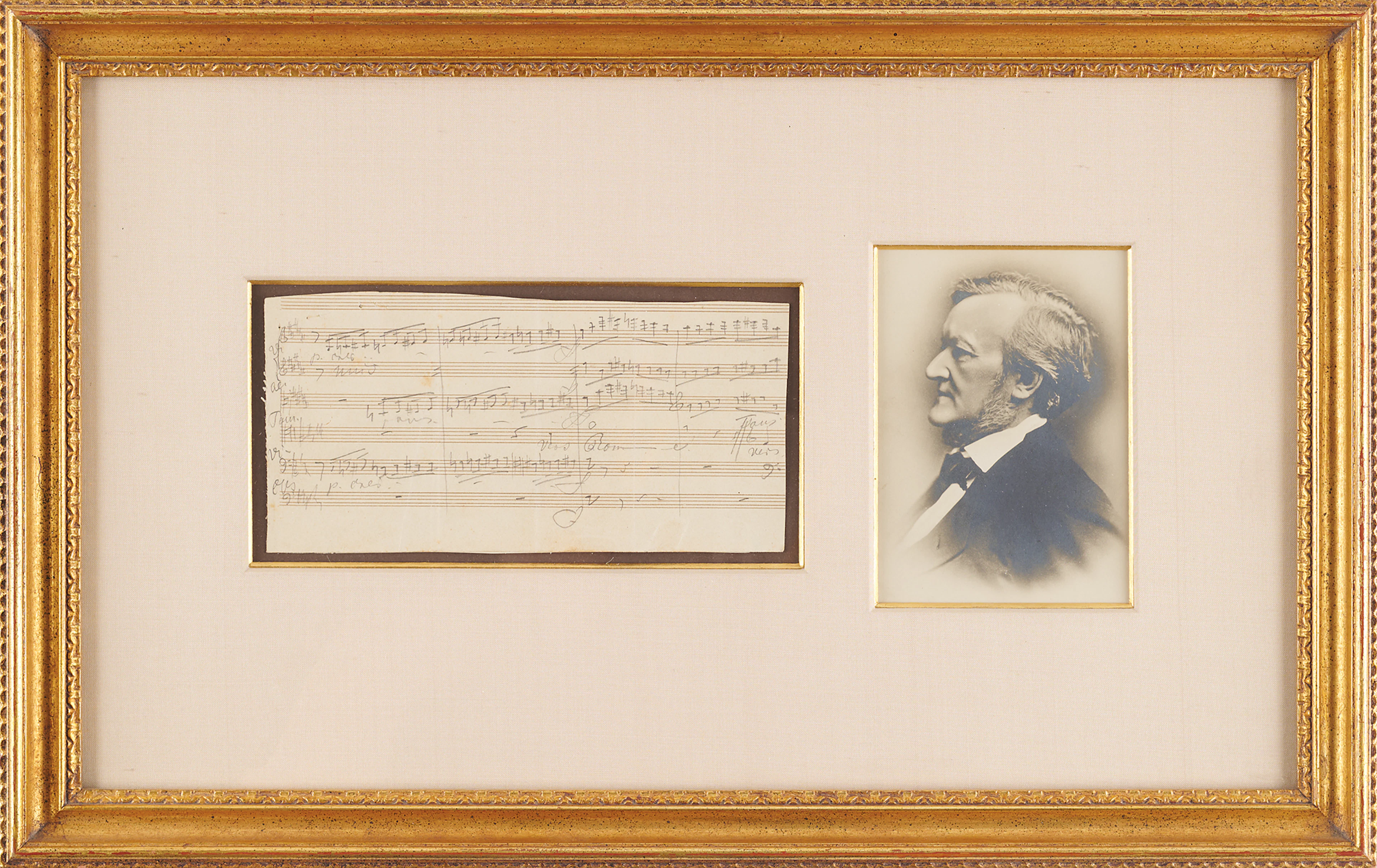 Richard Wagner Handwritten Musical Manuscript from 'Tannhäuser'