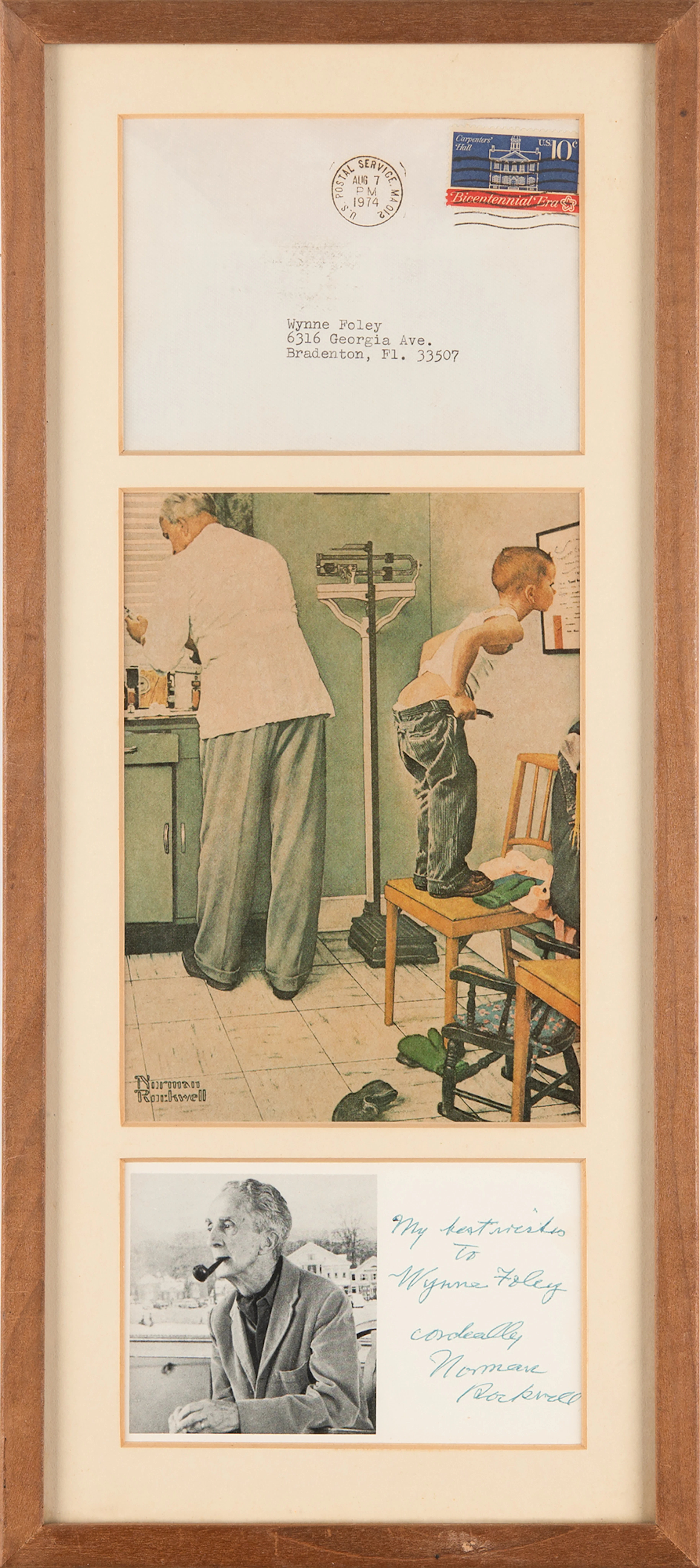 Norman Rockwell Signed Photograph