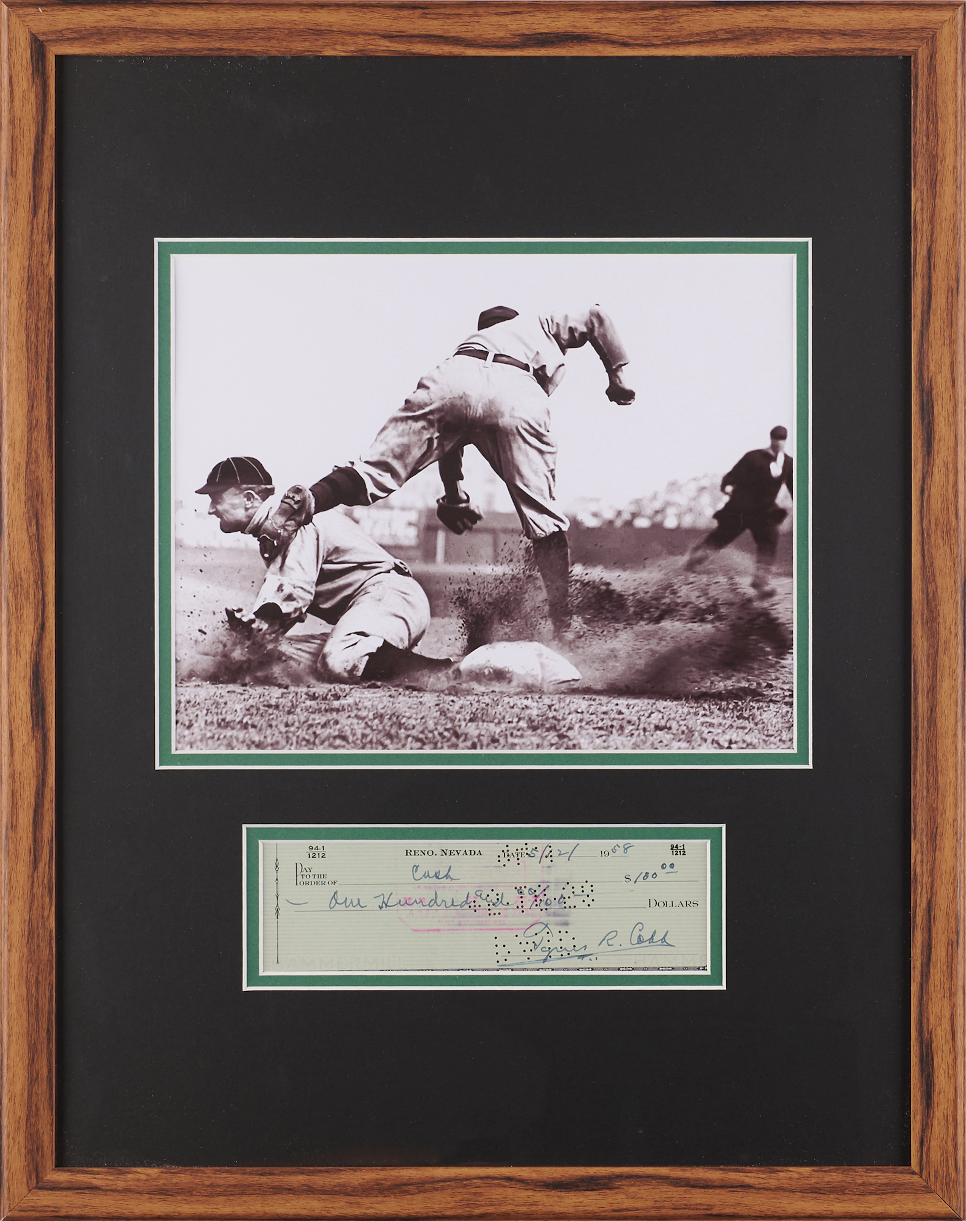 Ty Cobb Signed Check