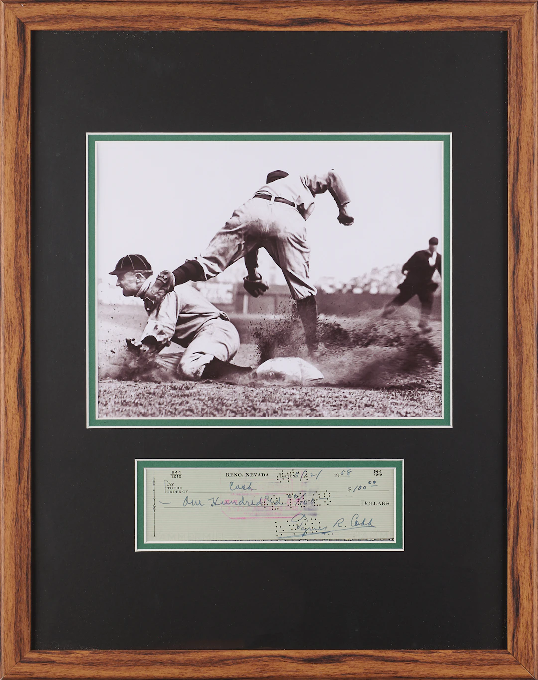 Ty Cobb Signed Check