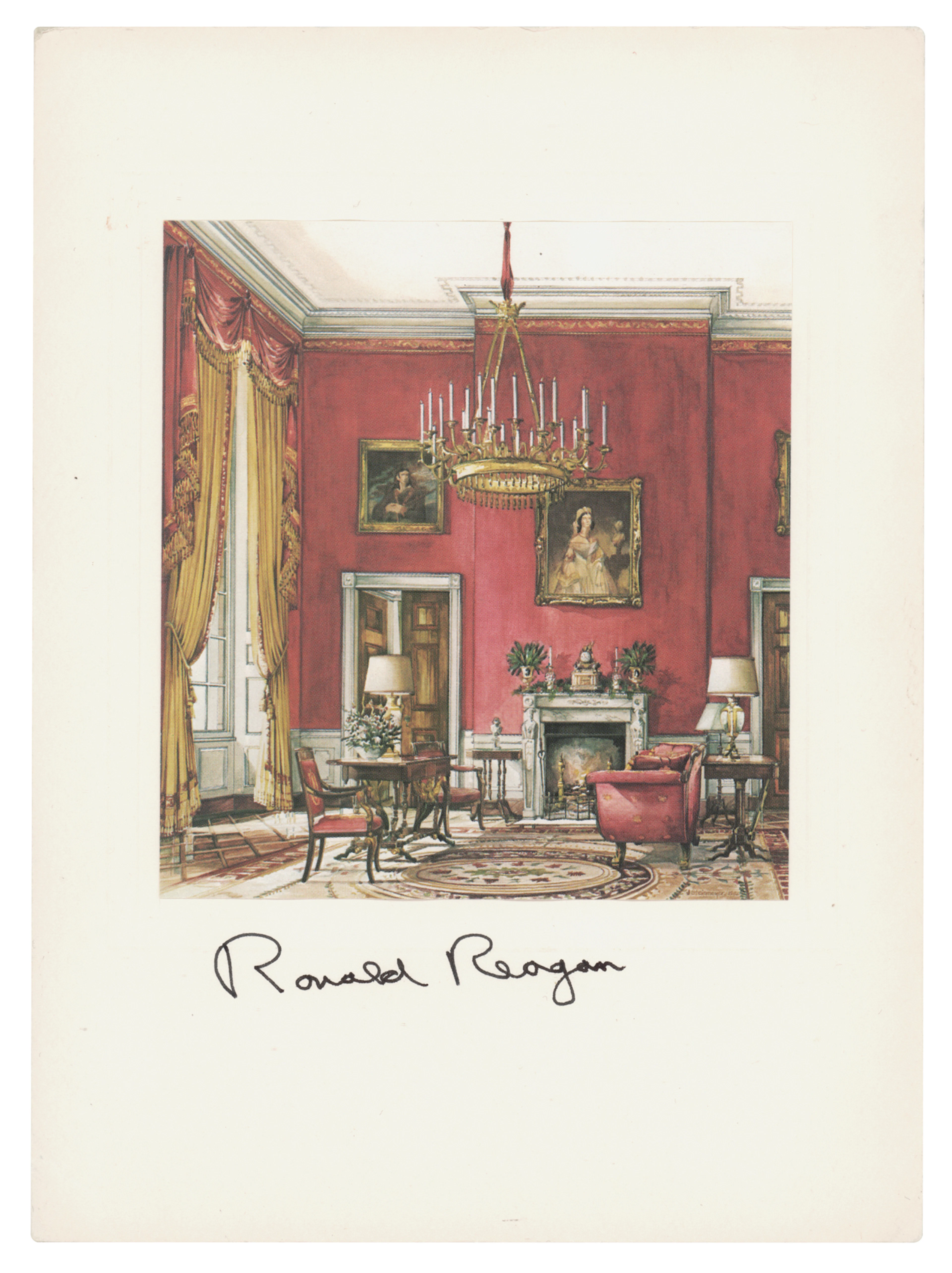 Ronald Reagan Signed White House Christmas Card (1982)