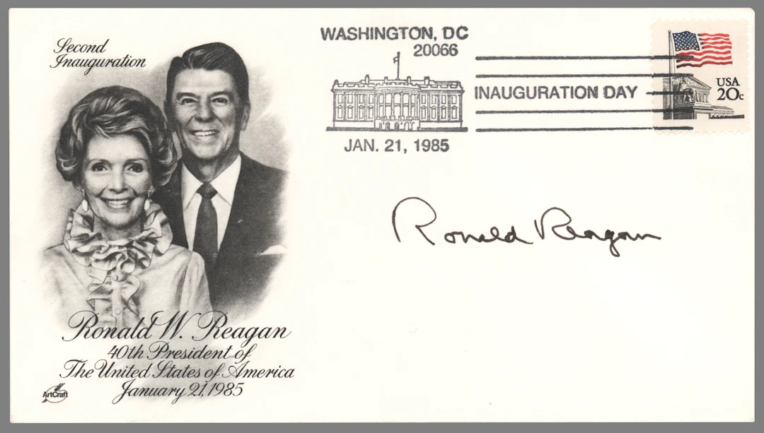 Ronald Reagan Signed Inauguration Day Cover