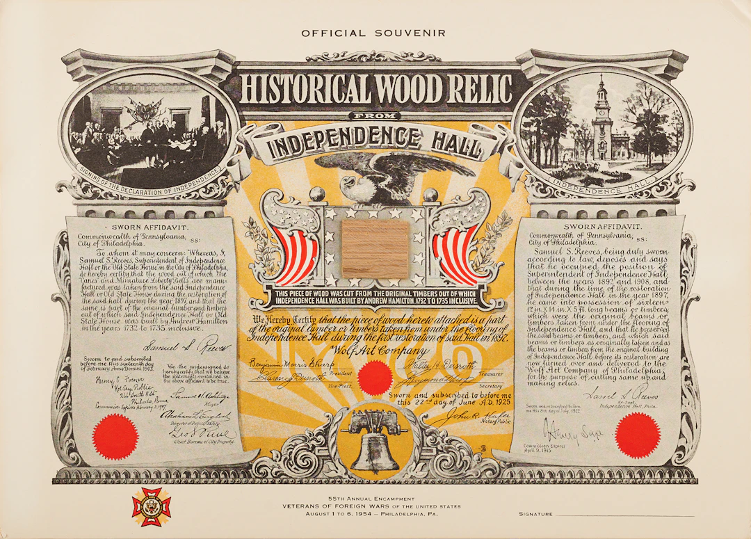 Independence Hall Wood Relic