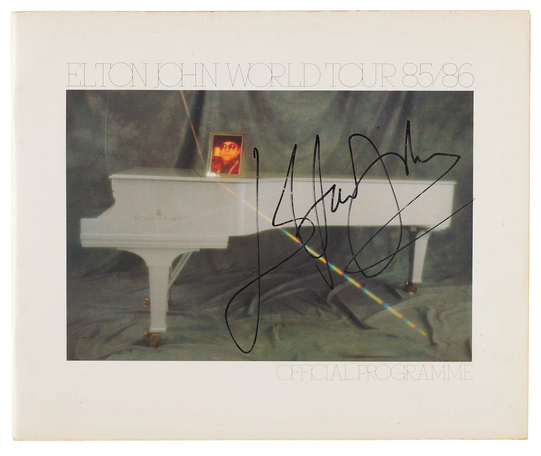 Elton John Signed 1985-1986 World Tour Program