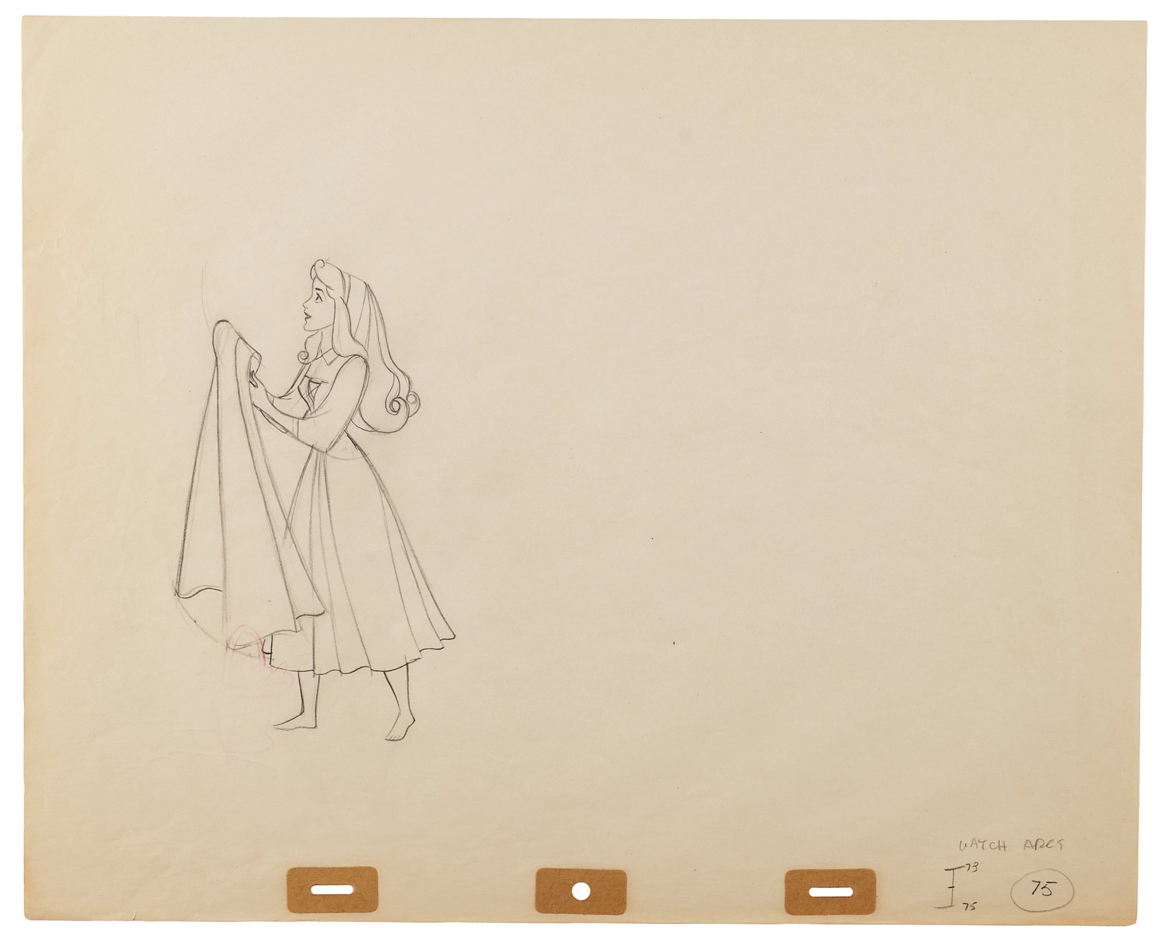 Briar Rose production drawing from Sleeping Beauty