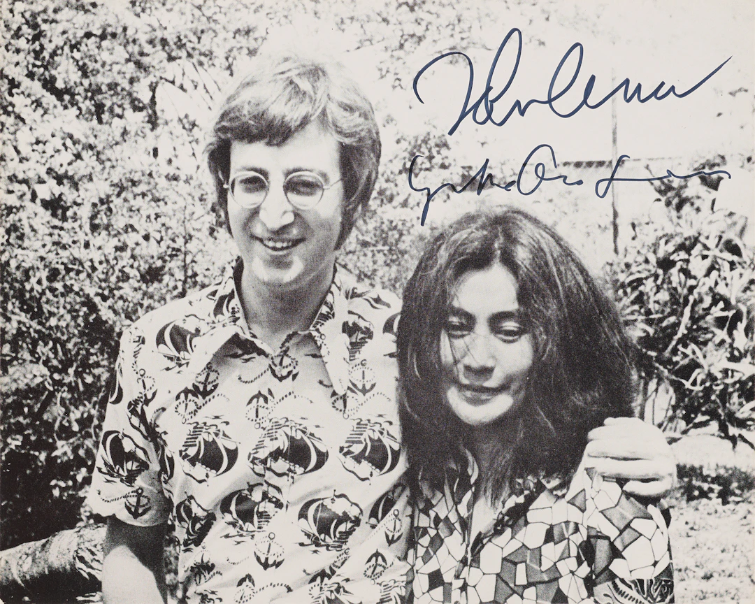 Beatles: John Lennon and Yoko Ono Signed Photograph