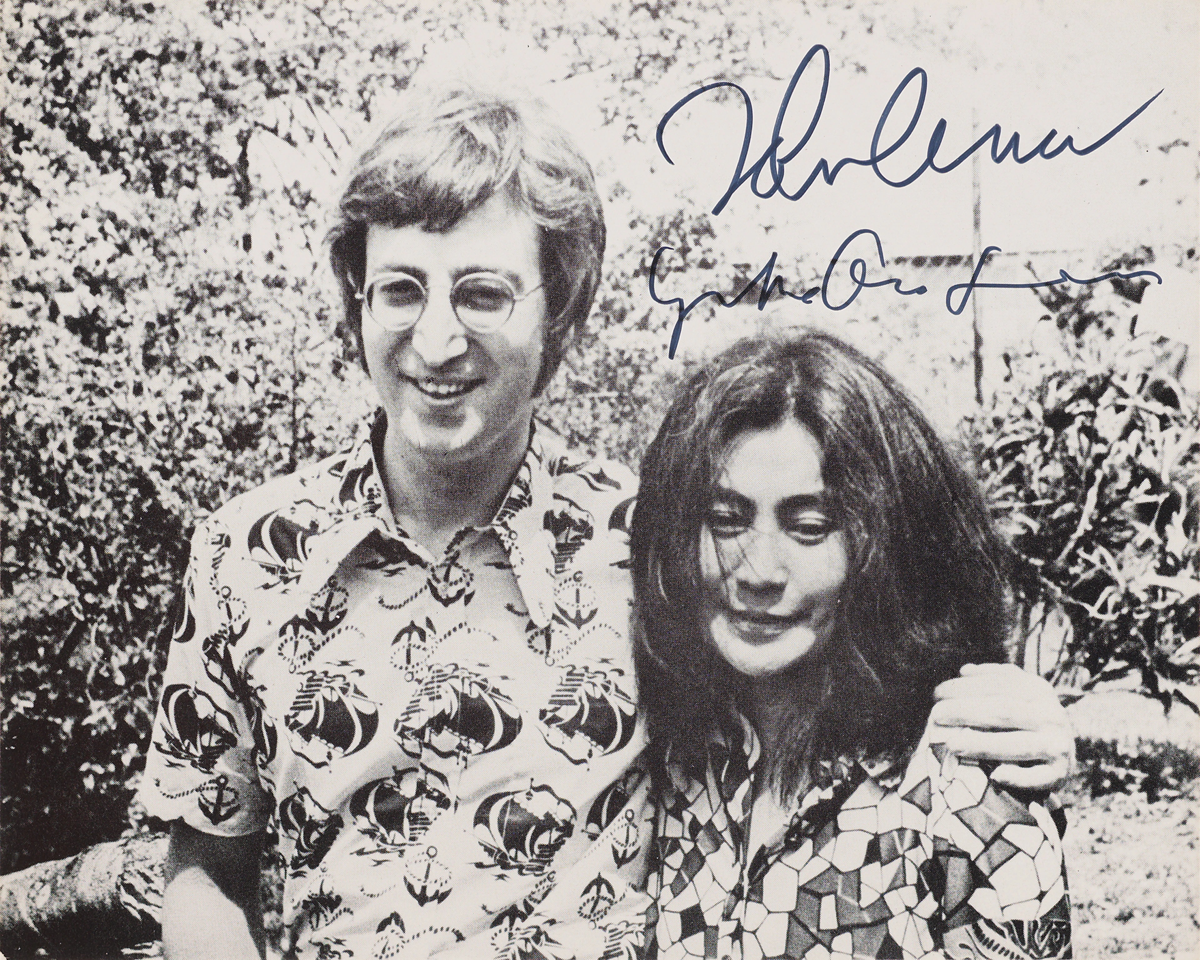 Beatles: John Lennon and Yoko Ono Signed Photograph