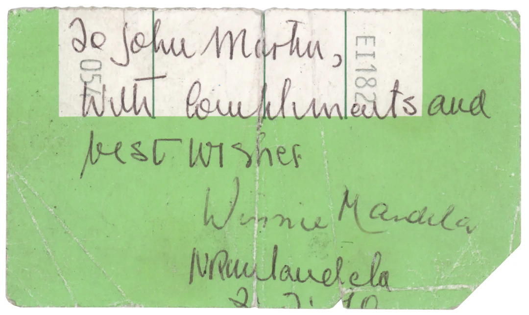 Nelson and Winnie Mandela Signatures