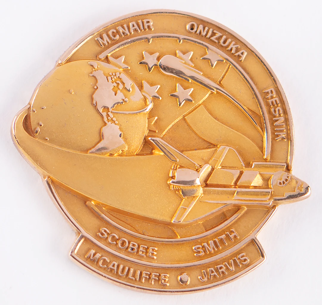 STS-51-L Unflown Gold Robbins Medallion - From the Personal Collection